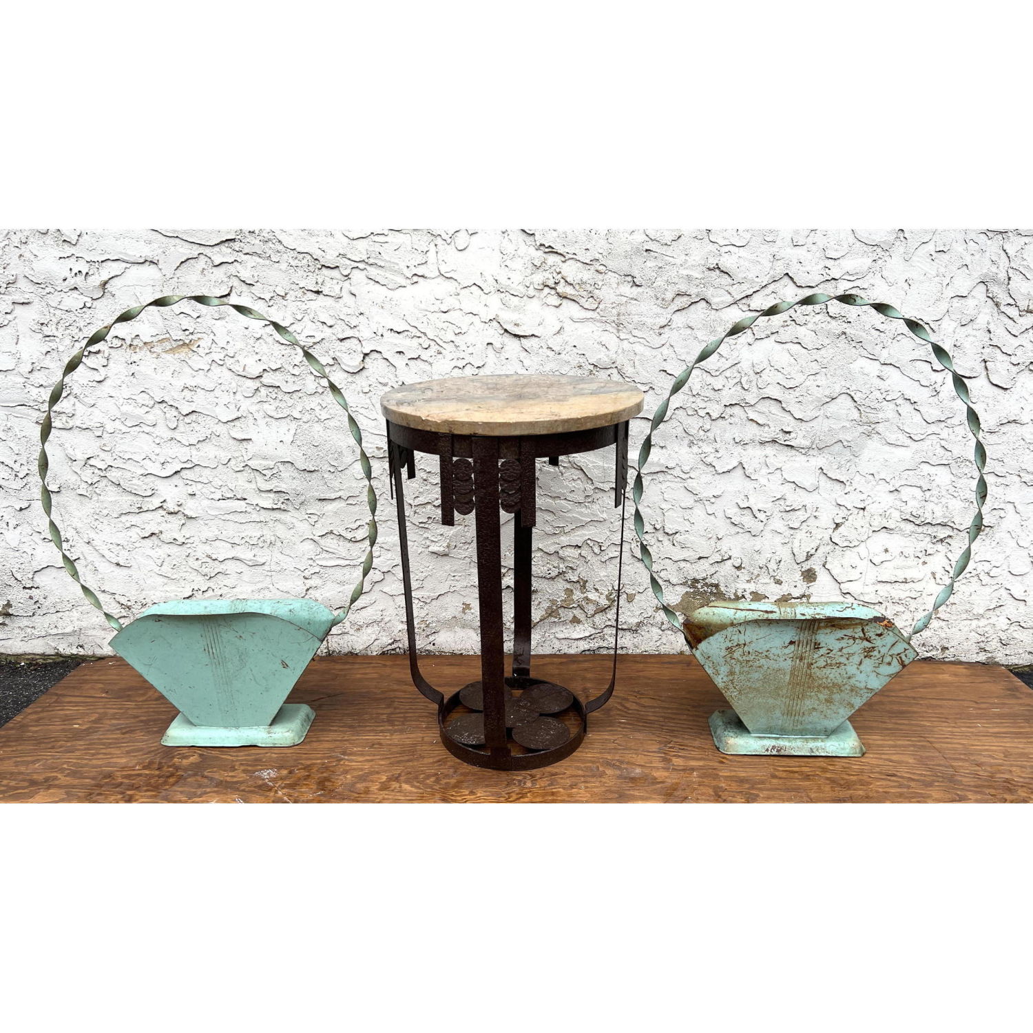 3pc Lot. Art Deco Style Table and