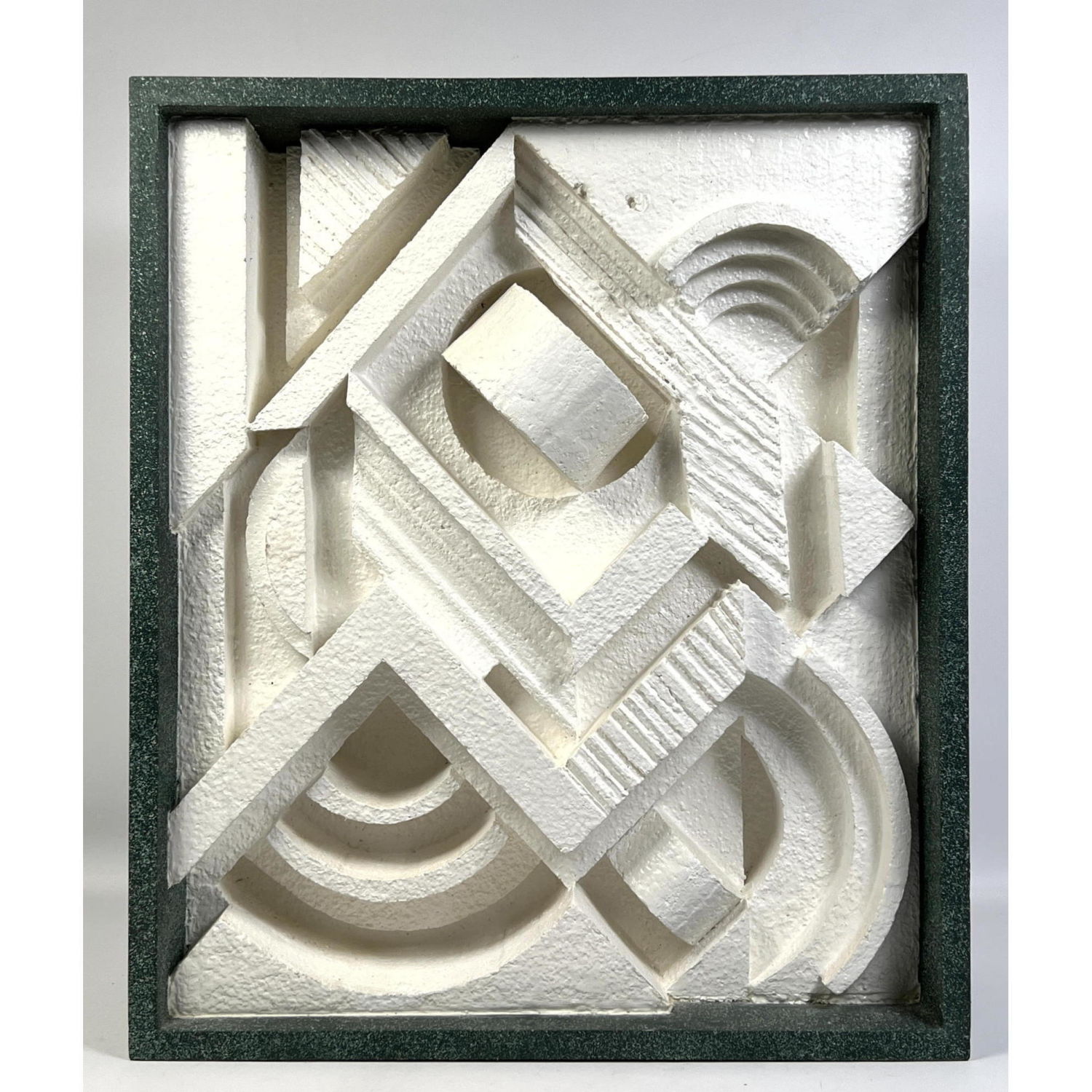 80s Framed Sculpted Painted Styrofoam 2ba257