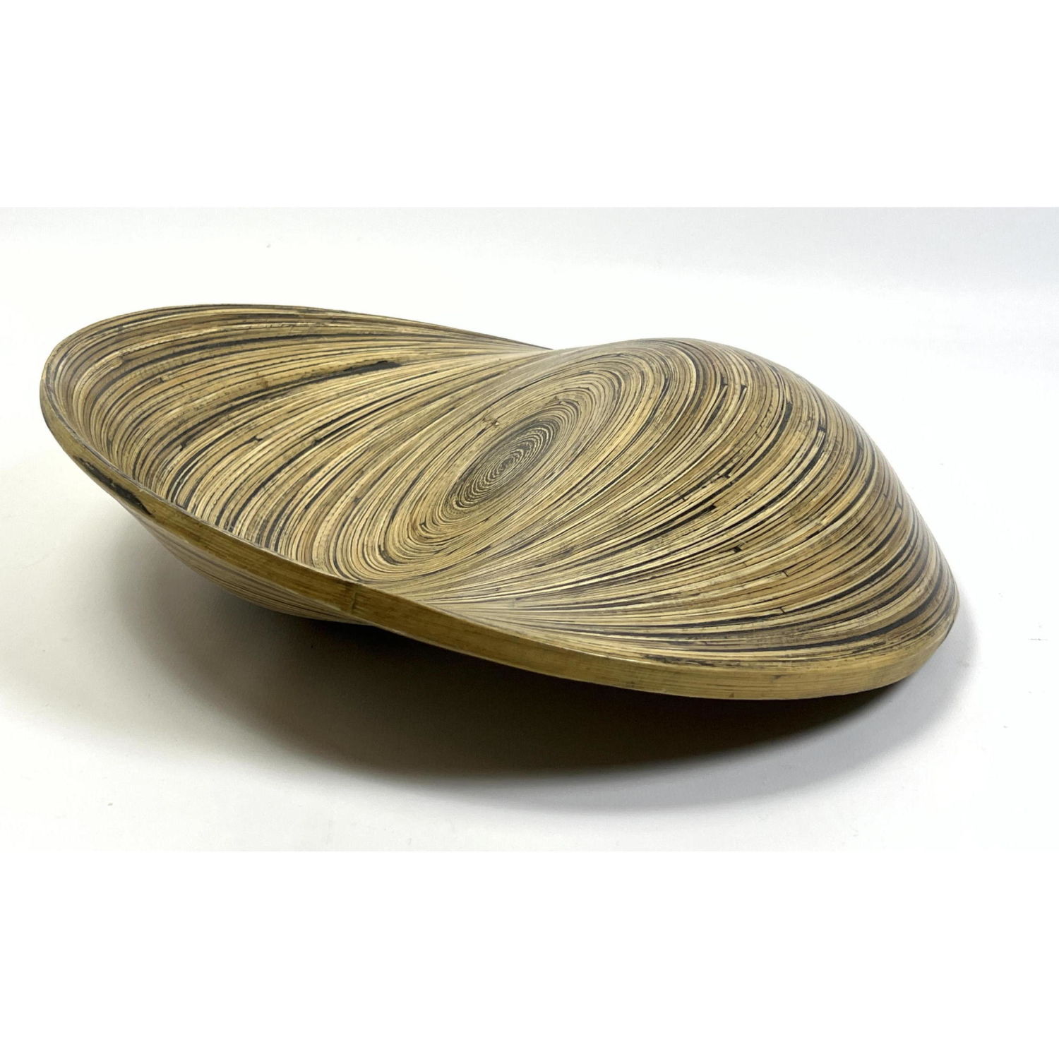 Artisan Laminated Wood Bowl Sculpture  2ba354