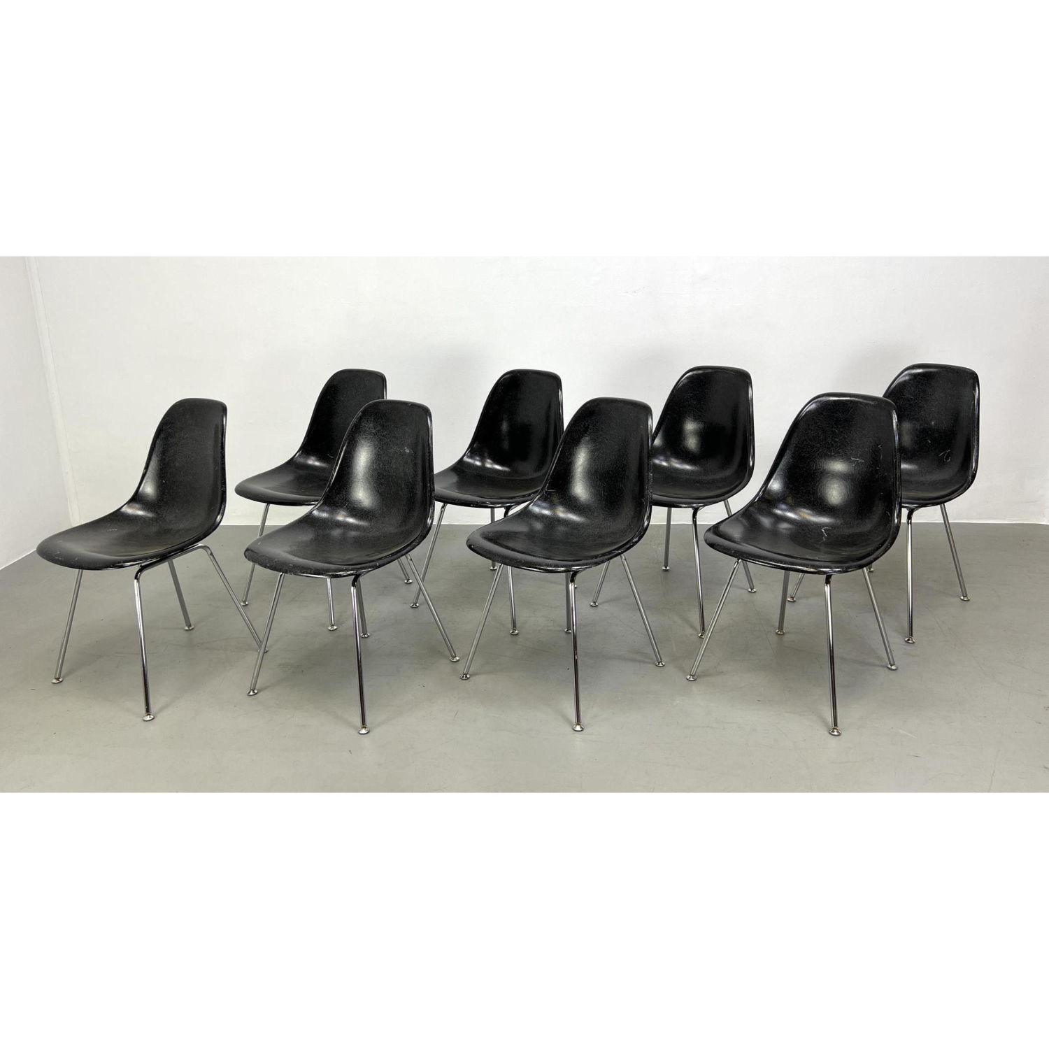 Set of 8 Modernica Fiberglass Chairs  2ba376