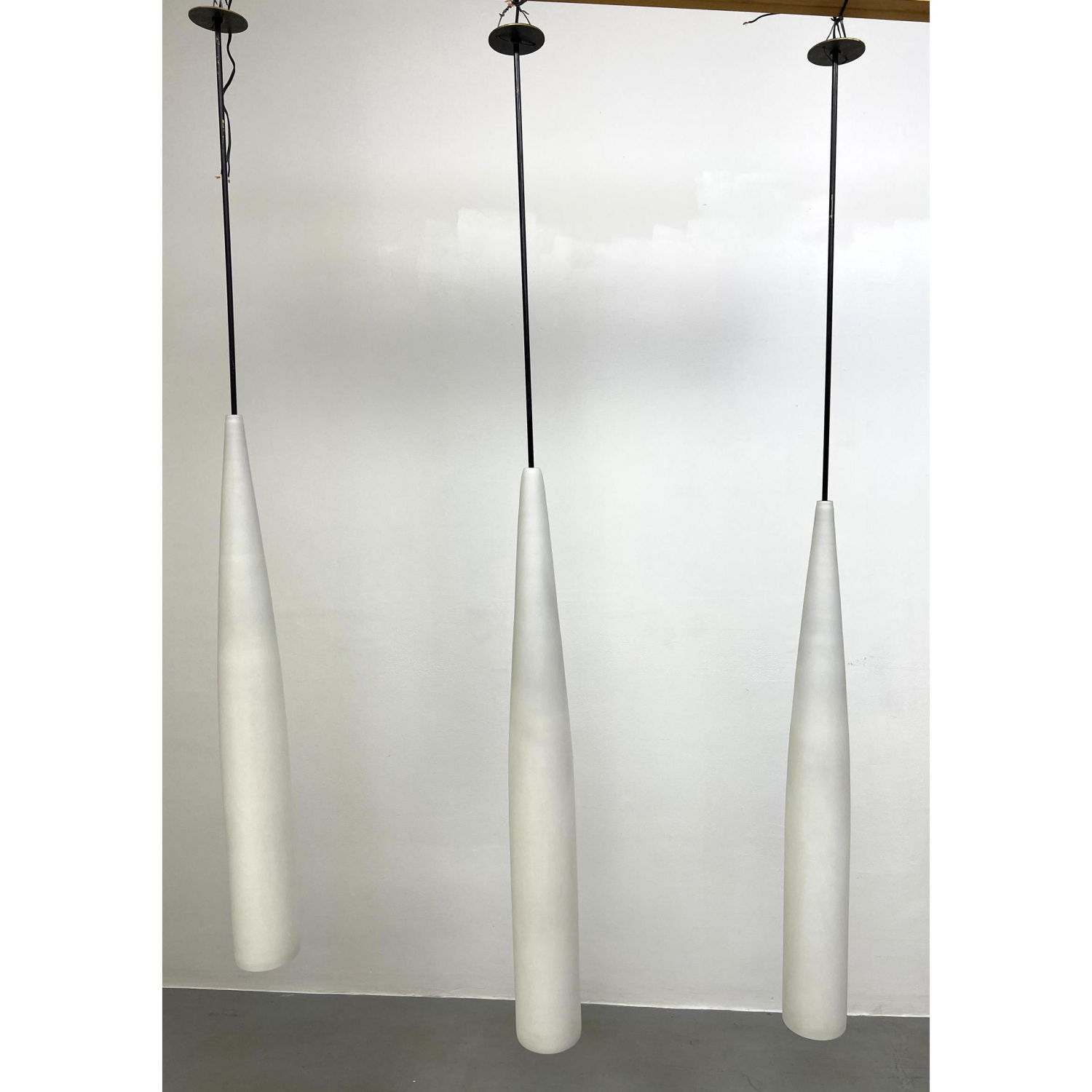 VISTOSI 3 Long glass pendant light