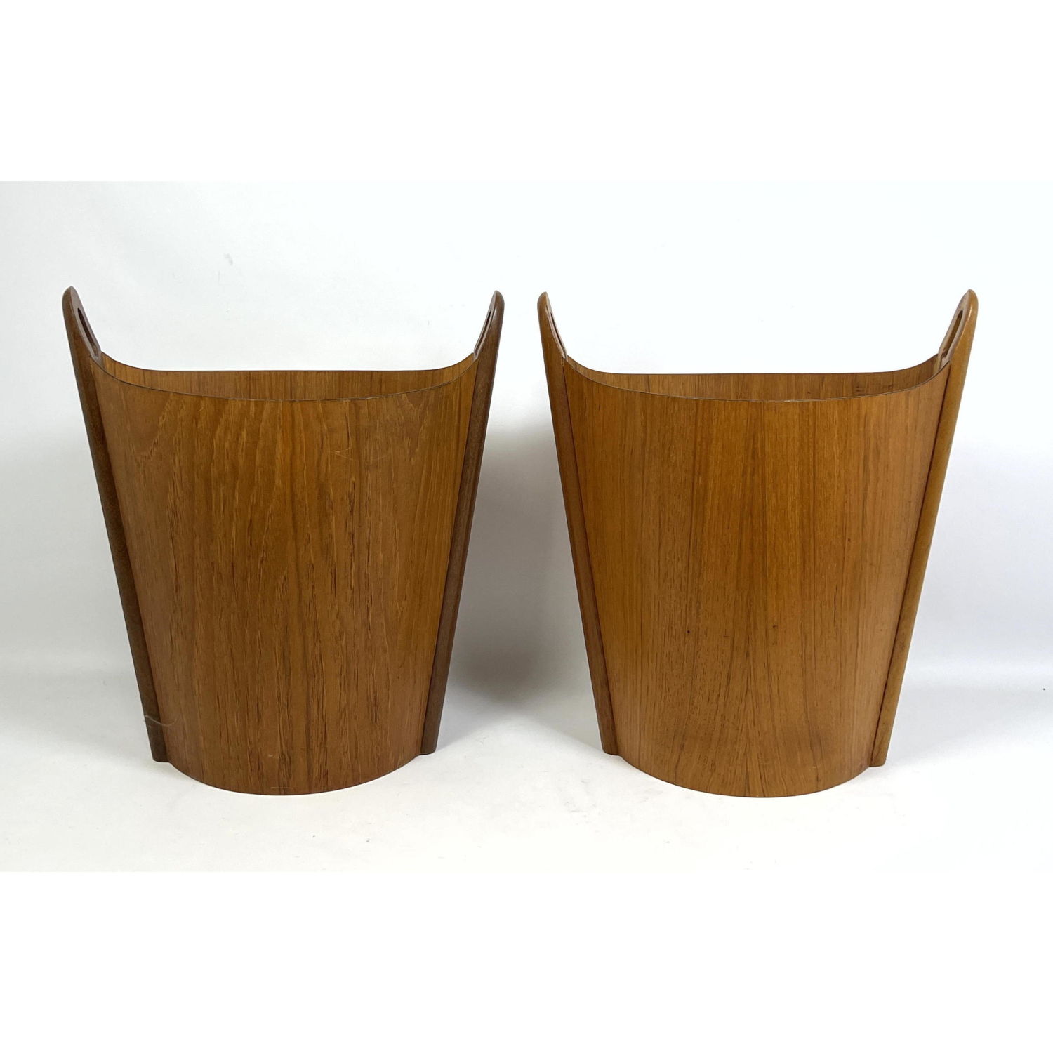 Pair P S HEGGEN Molded Teak Waste 2ba3db