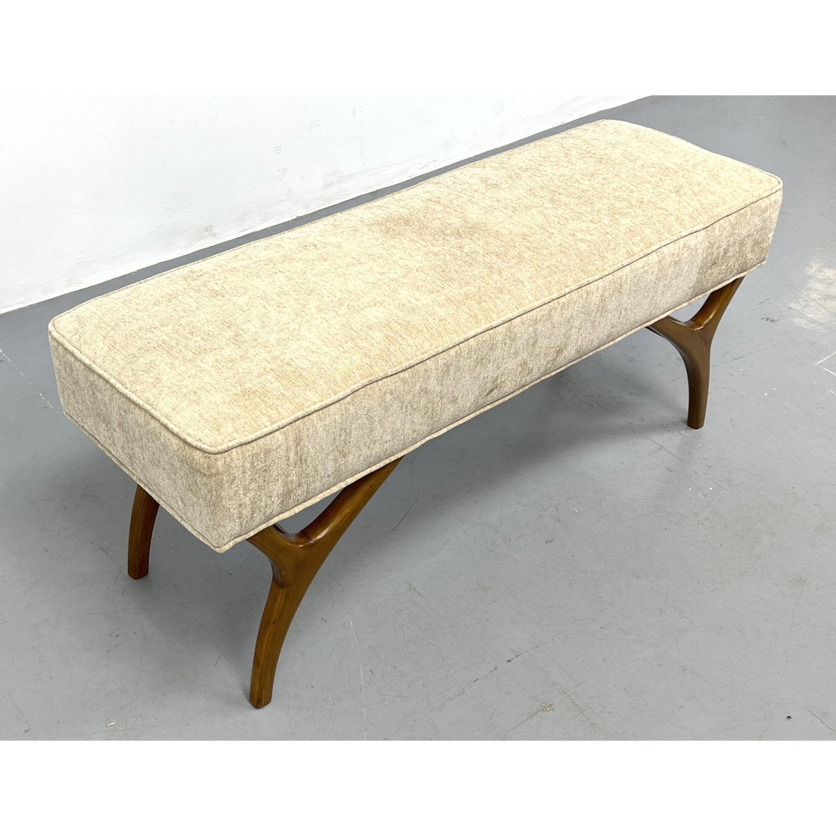 Adrian Pearsall style Walnut Upholstered 2b7d85