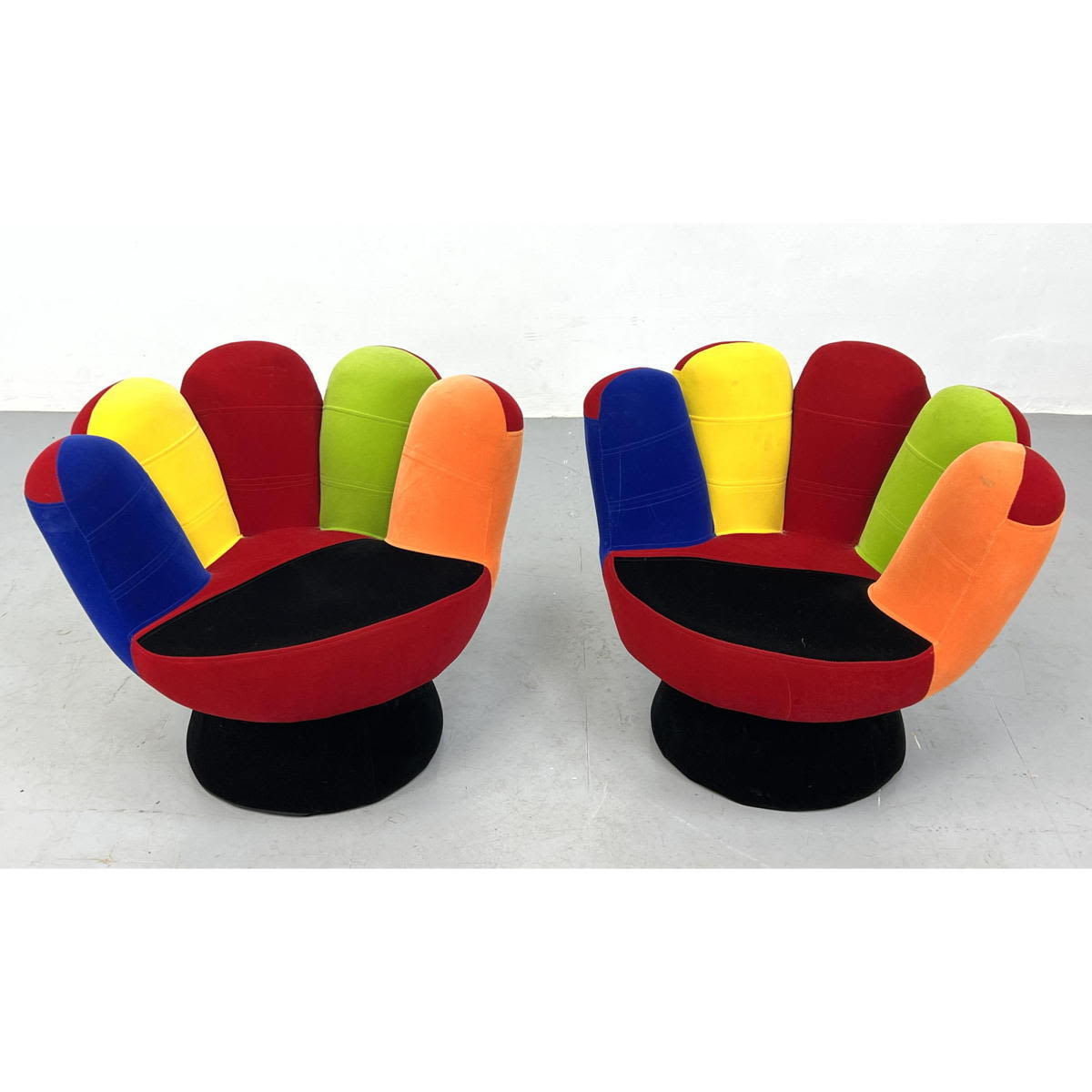 Pr Colorful Upholstered Child's