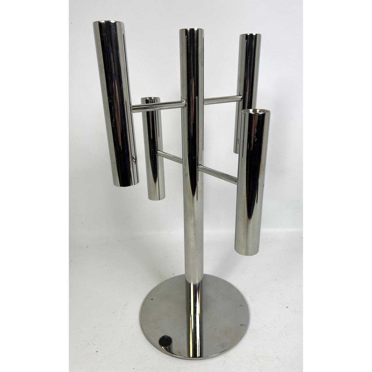 Modernist style Chrome Candle Stick 2b7eac