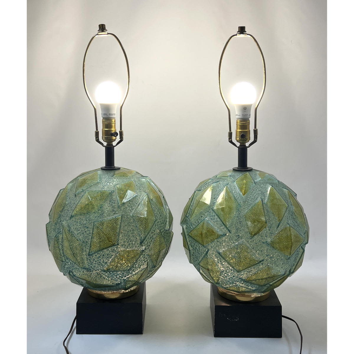 Brutalist glass lamps Textured 2b7ec1