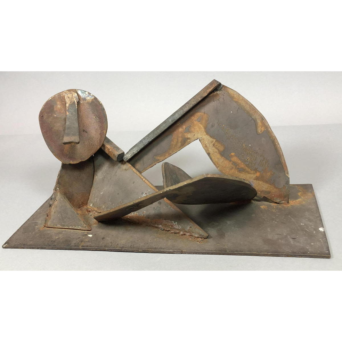 Brutalist Welded Iron Figural Sculpture  2b7f9f