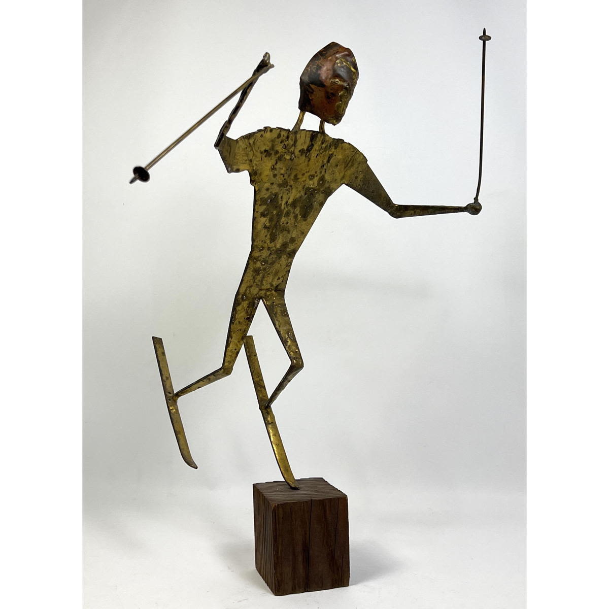 Brutalist Figural Metal Sculpture.