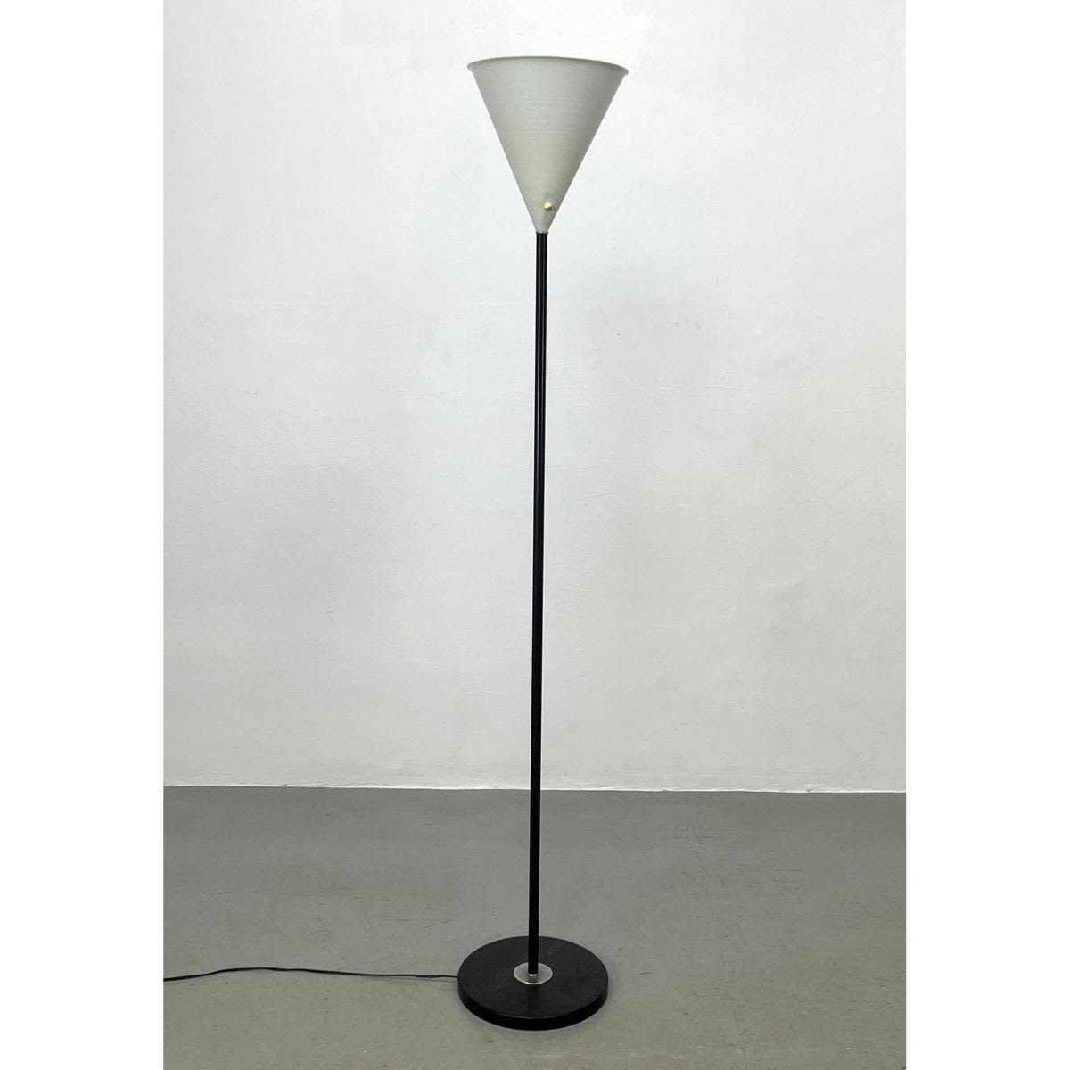 Cone Shade Torchiere Floor Lamp. Black