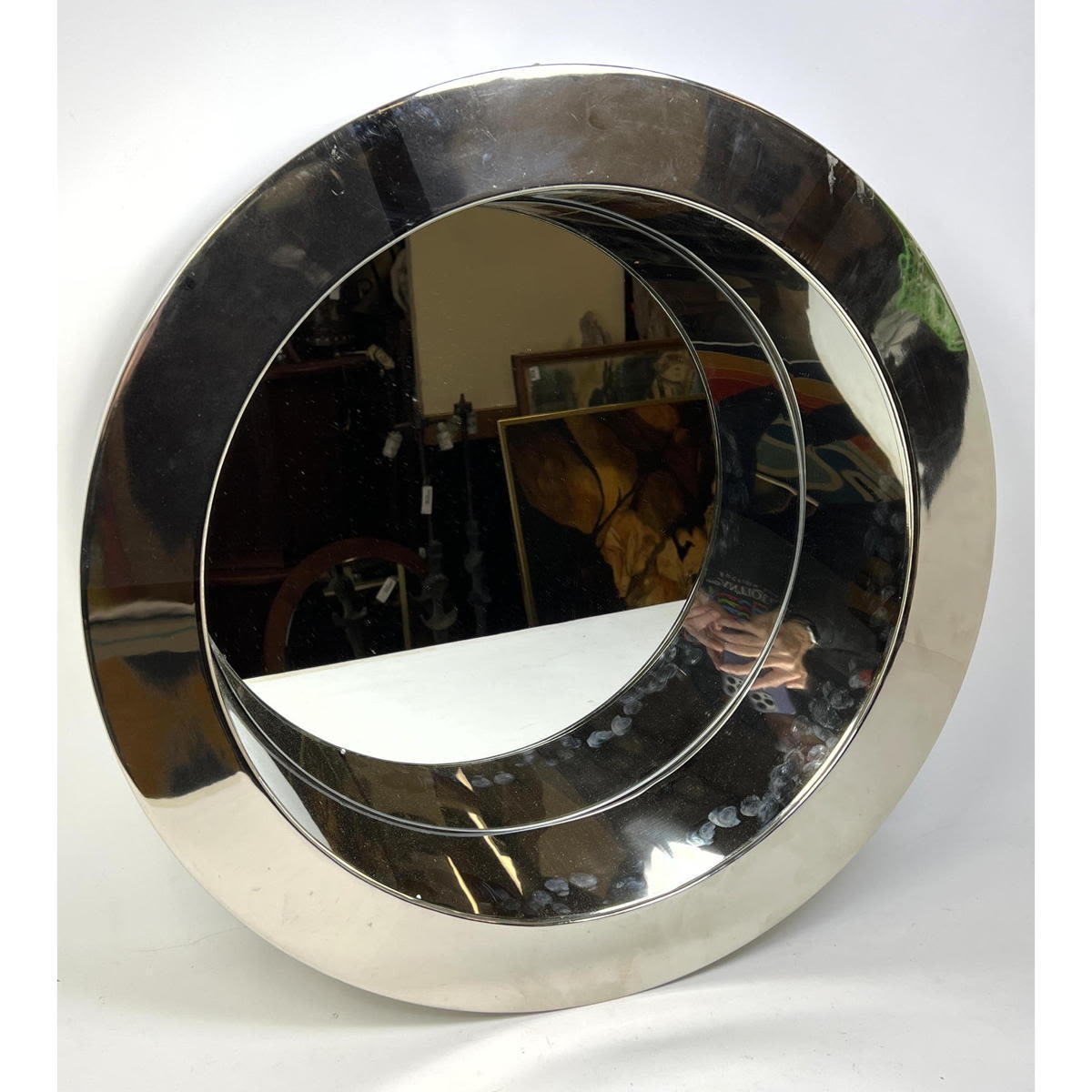 C JERE Style Chrome Wall Mirror.