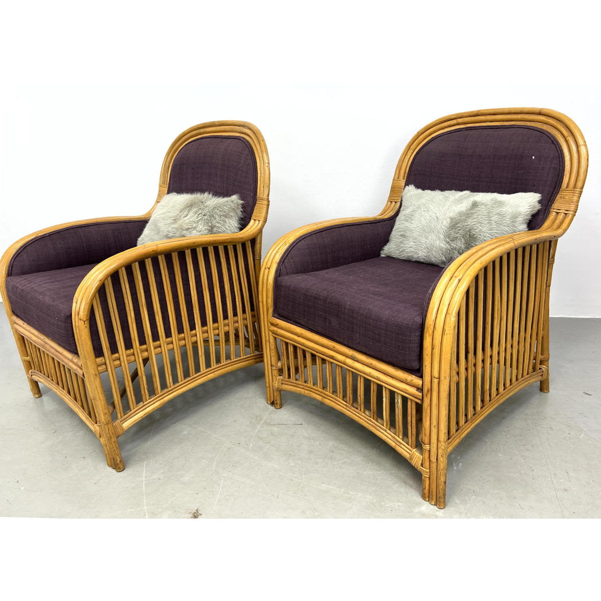 Pair of Ralph Lauren style Rattan 2b8064