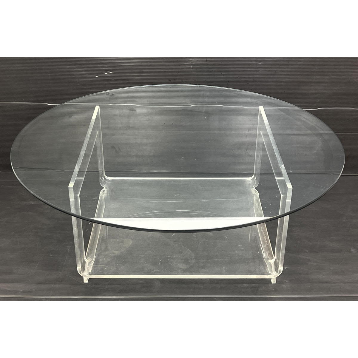 Modernist Glass Top and Lucite 2b80ef