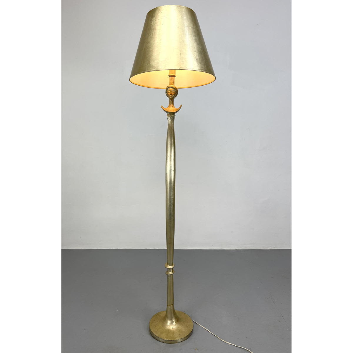 Giacometti style bronze floor lamp