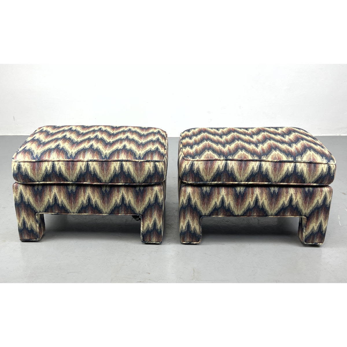 Pair of 80s Upholstered Parsons
