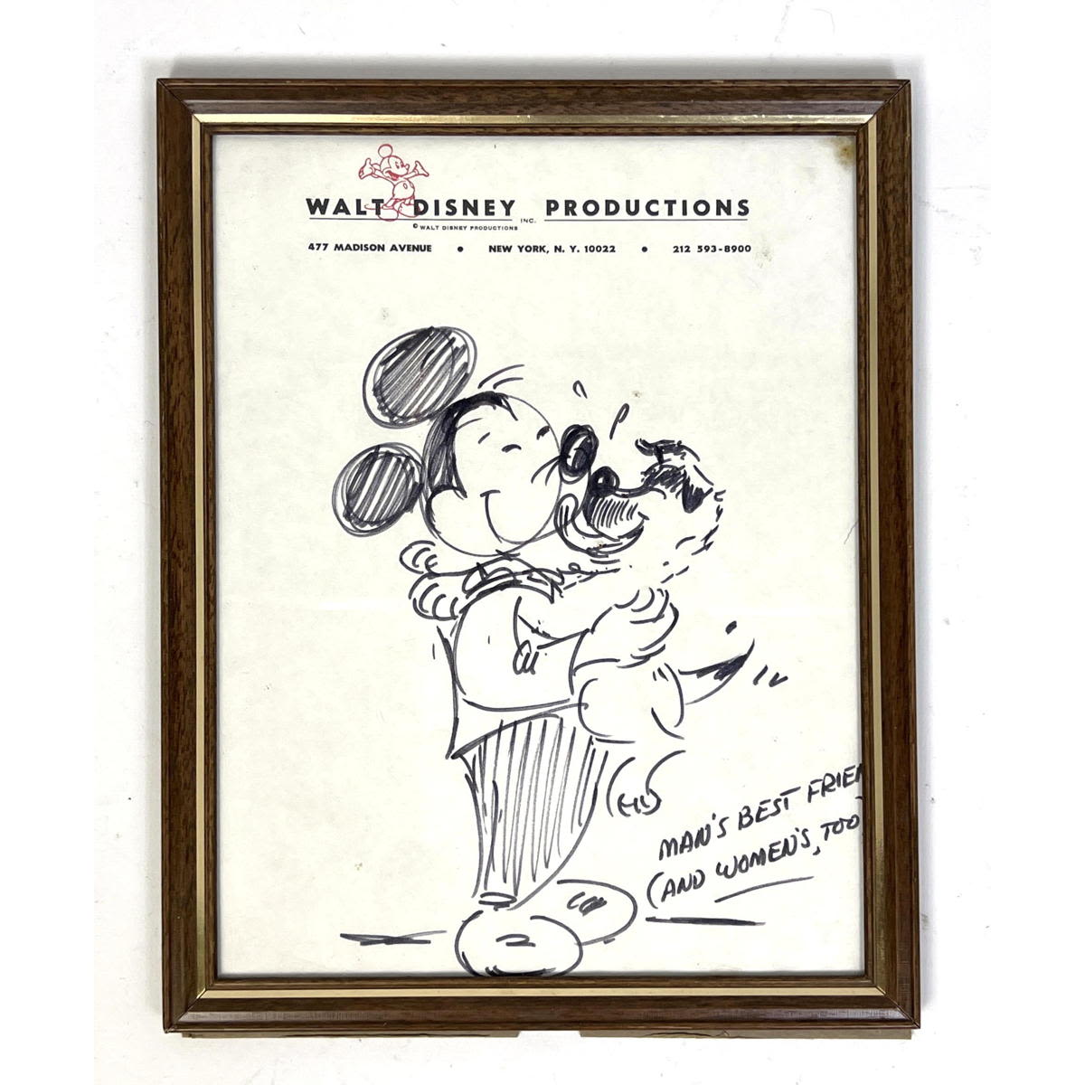 Hand Drawn Mickey Mouse and Dog 2b825a