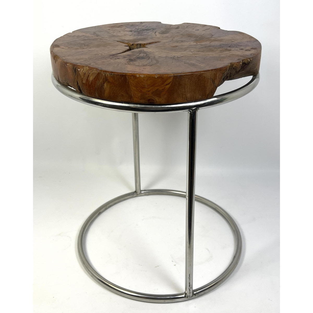 Thick Wood Top Side Table with 2b8310