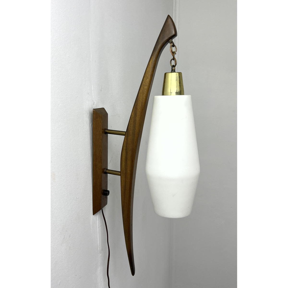 American Modern Walnut Wall Light 2b8343