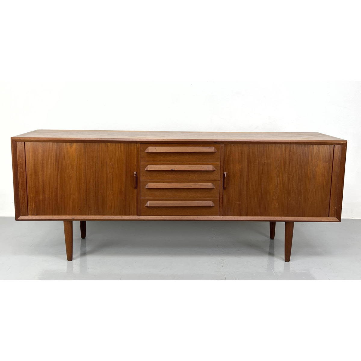 Danish Modern Teak Credenza Sideboard  2b8383