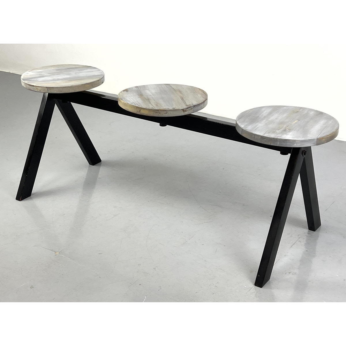Contemporary 3 Seat Bench. 3 Wood