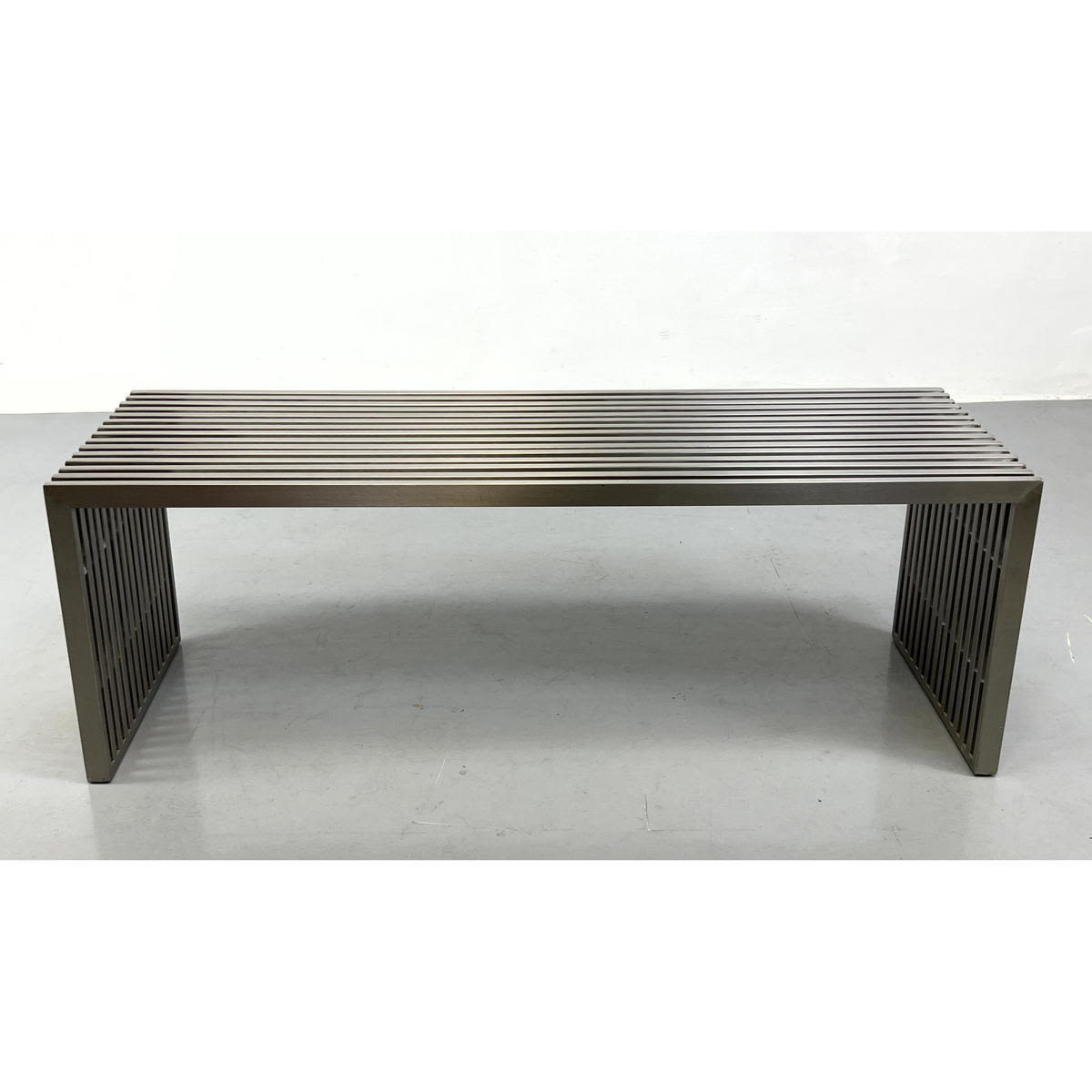 Stainless Slat Bench Coffee Table  2b8459