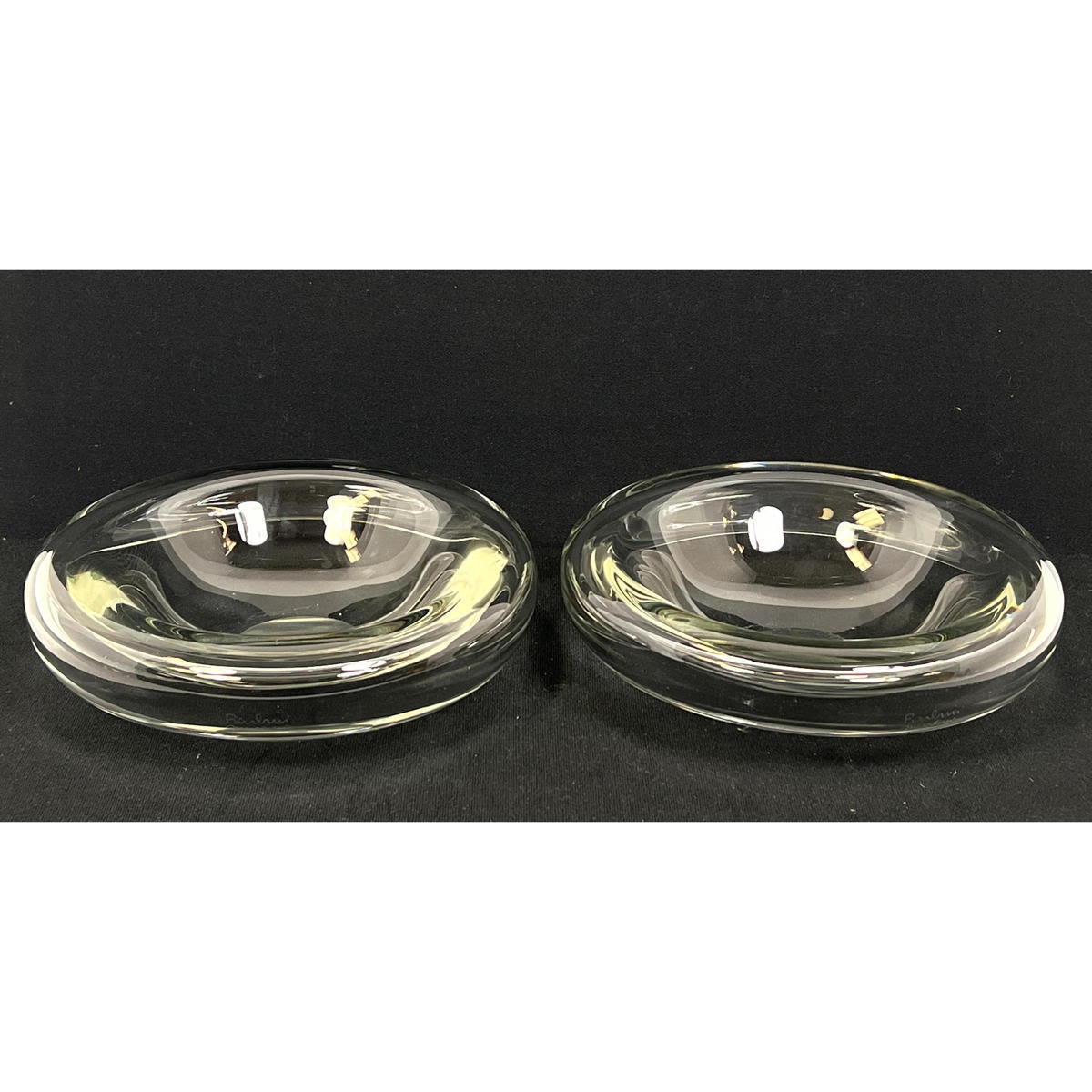 2pcs BARBINI Murano Art Glass Bowls.