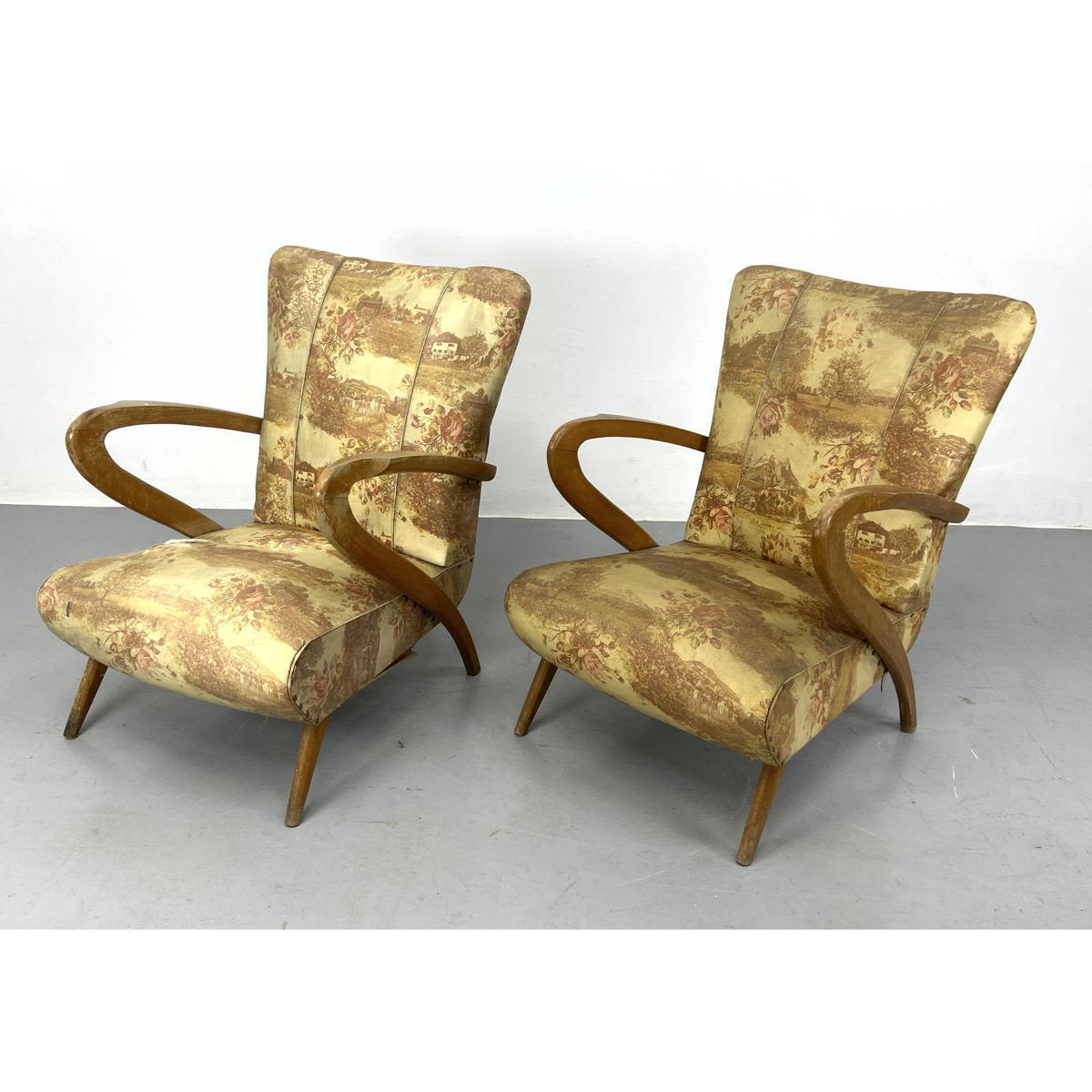 PAOLO BUFFA Attributed Lounge Chairs  2b84be