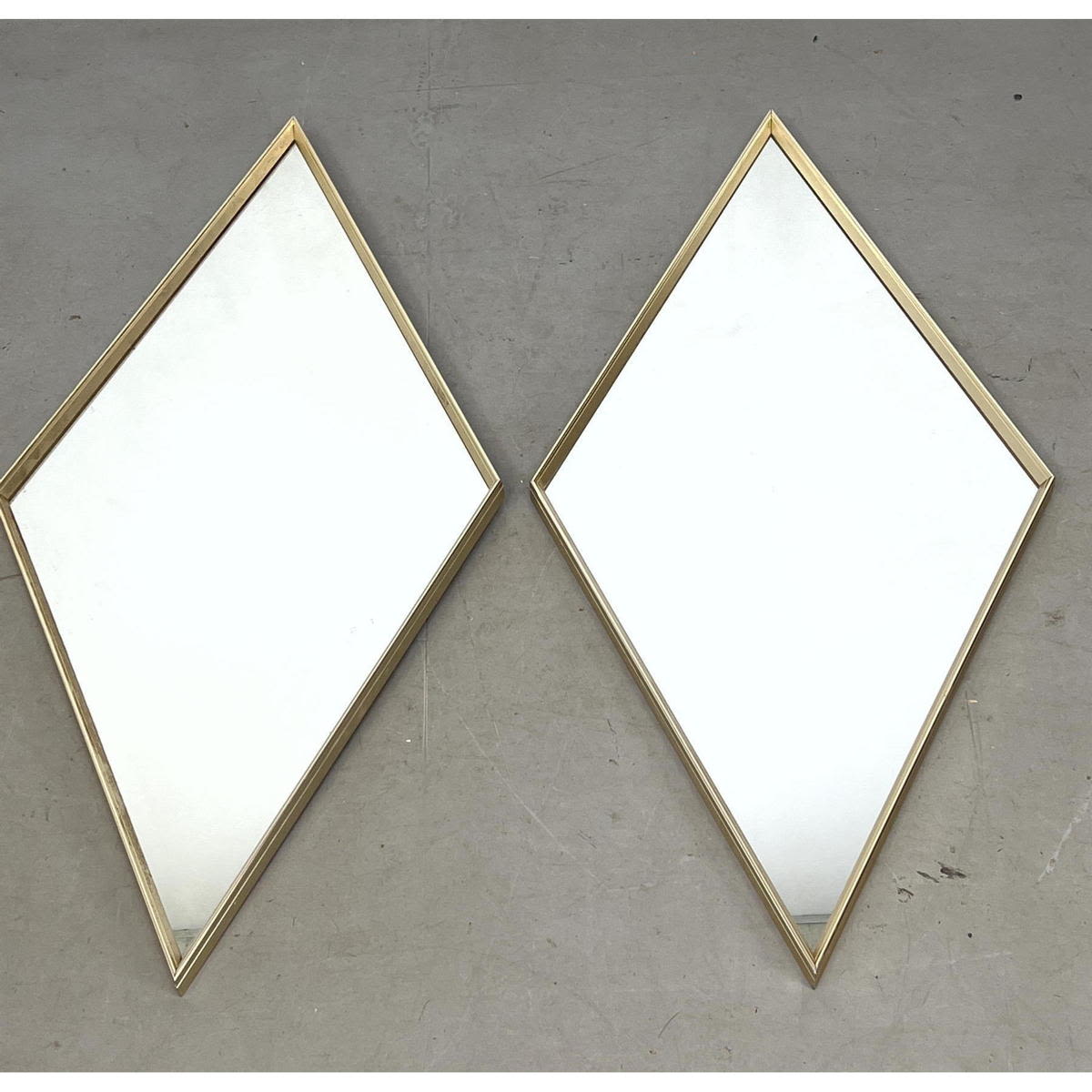 Pr LaBARGE Diamond Framed Wall Mirrors.