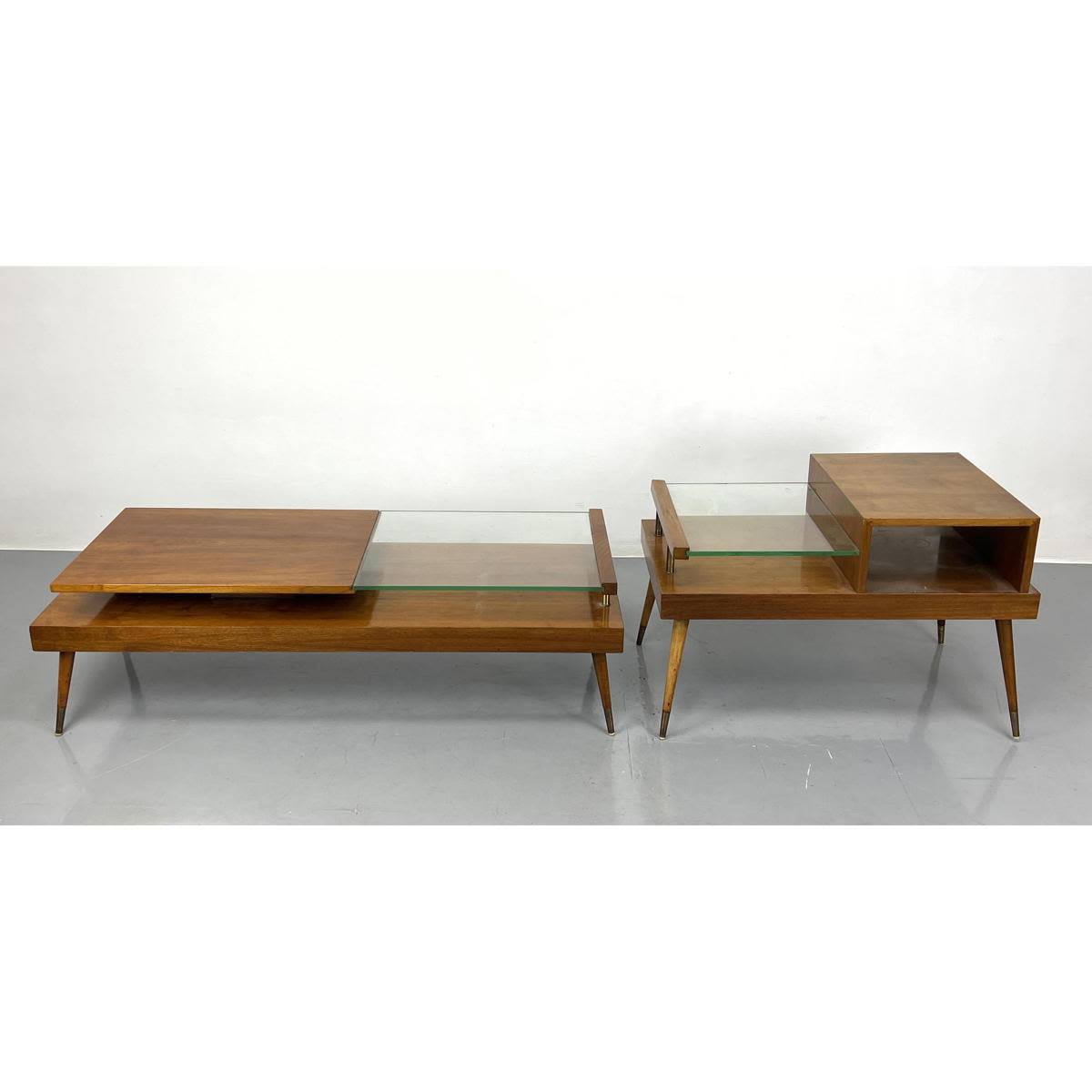 2pc American Modern Walnut Coffee