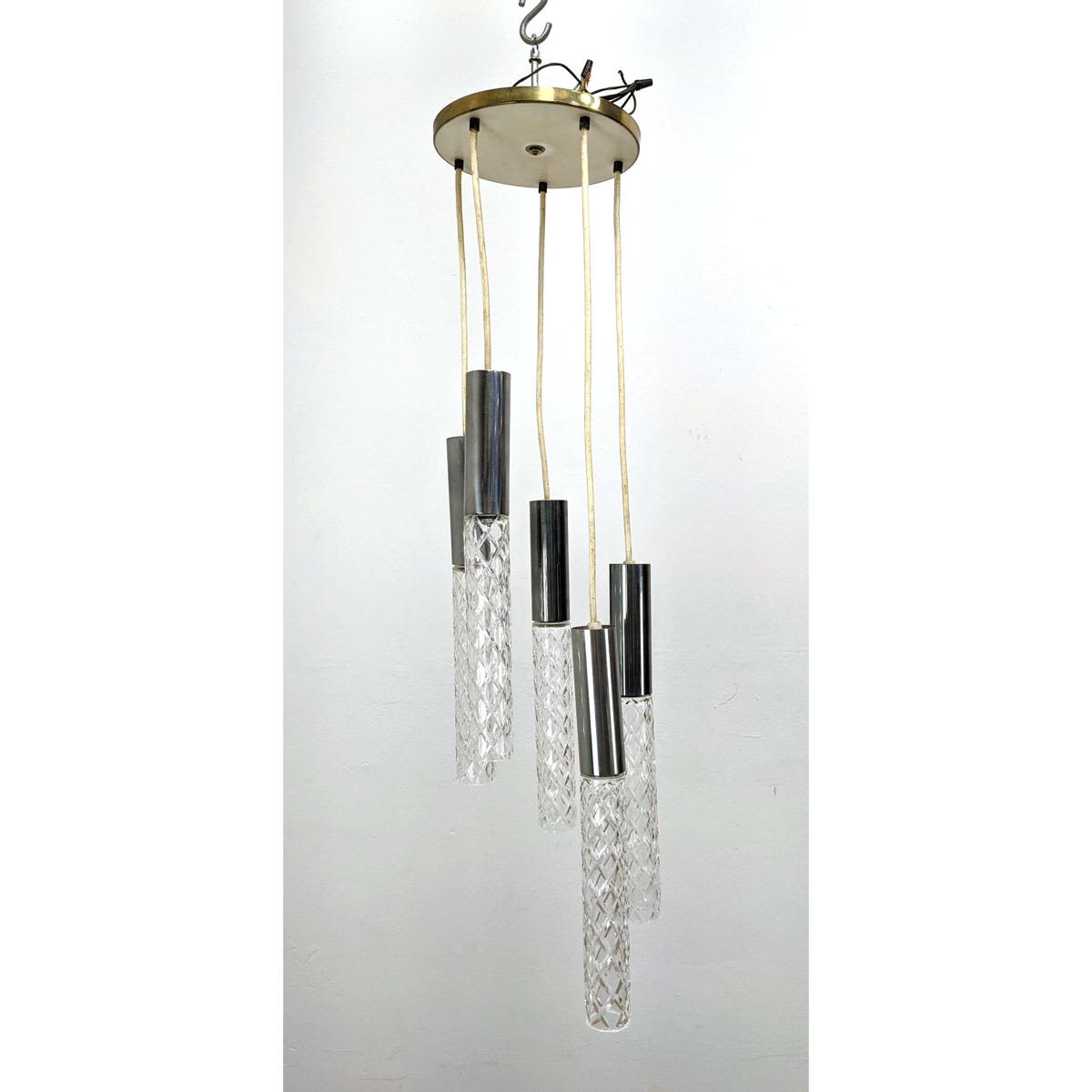 Mid Century Modern 5 Drop Chandelier 2b851e