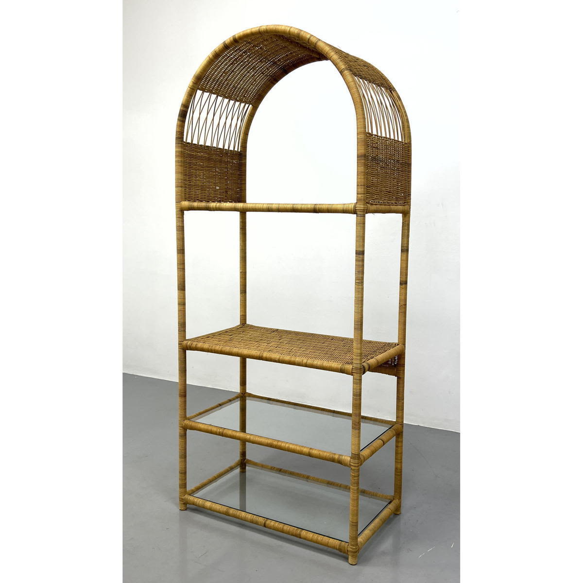 Arched Top Woven Rattan Modernist 2b852e