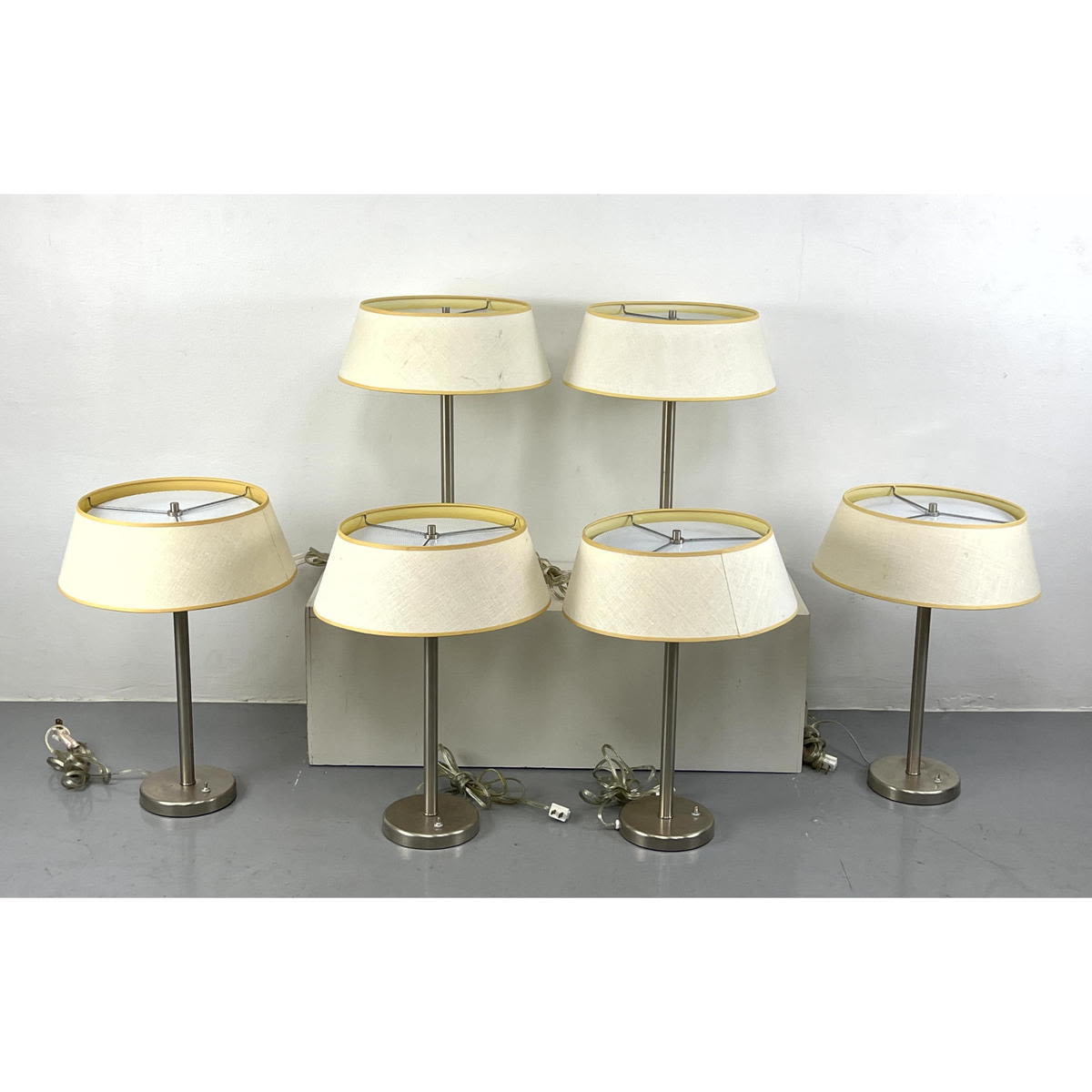 Set Six Nessen Chrome Lamps with 2b8542