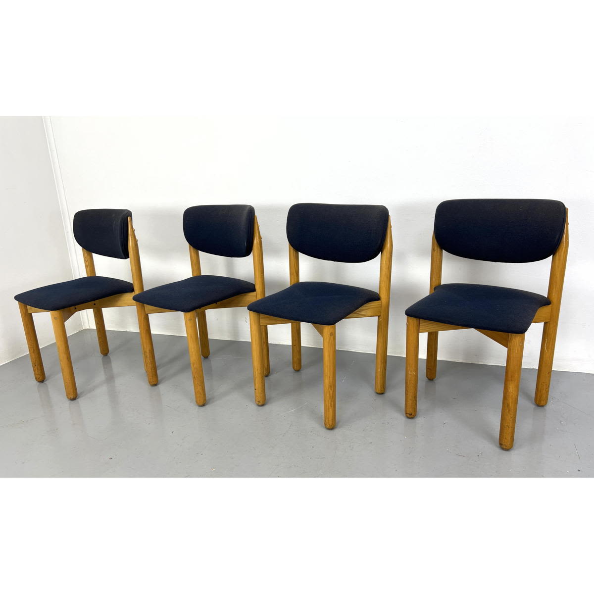 Set of 4 Italian Style Stackable Chairs.
