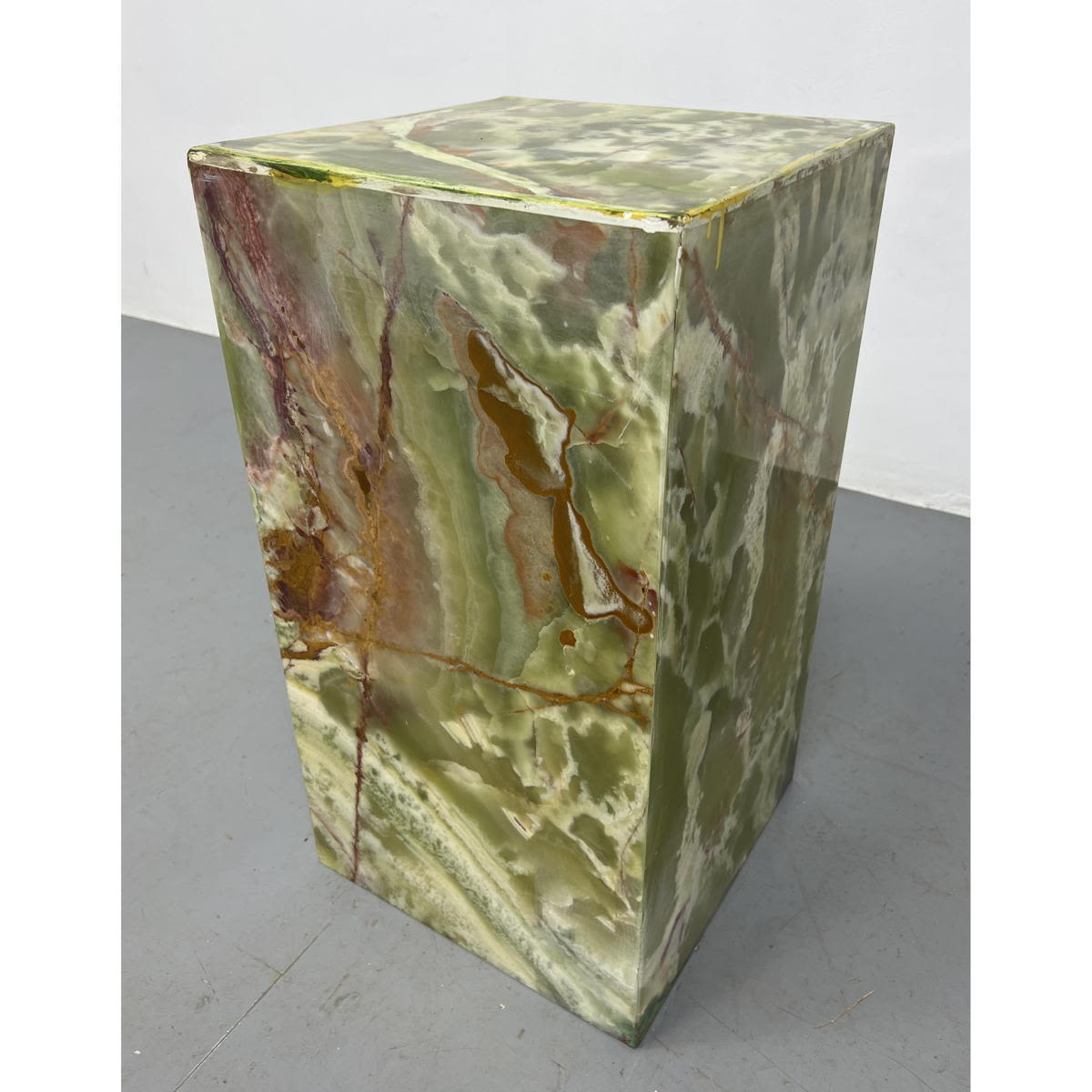 Green Onyx Square Pedestal with