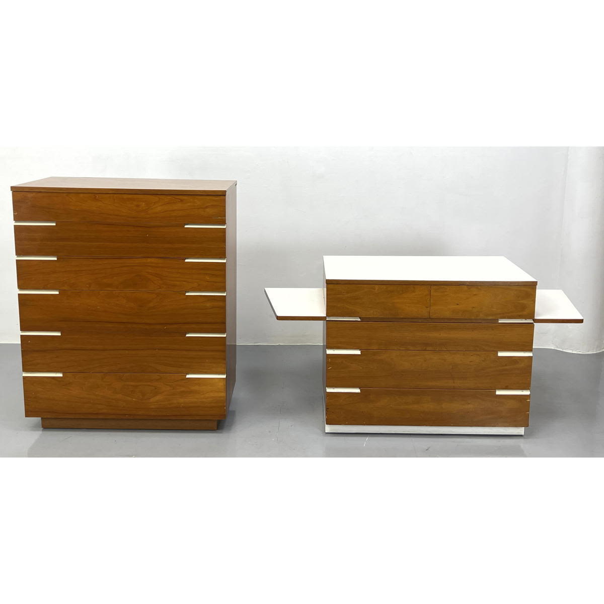 2pc High and Low Modernist Dressers  2b85e2