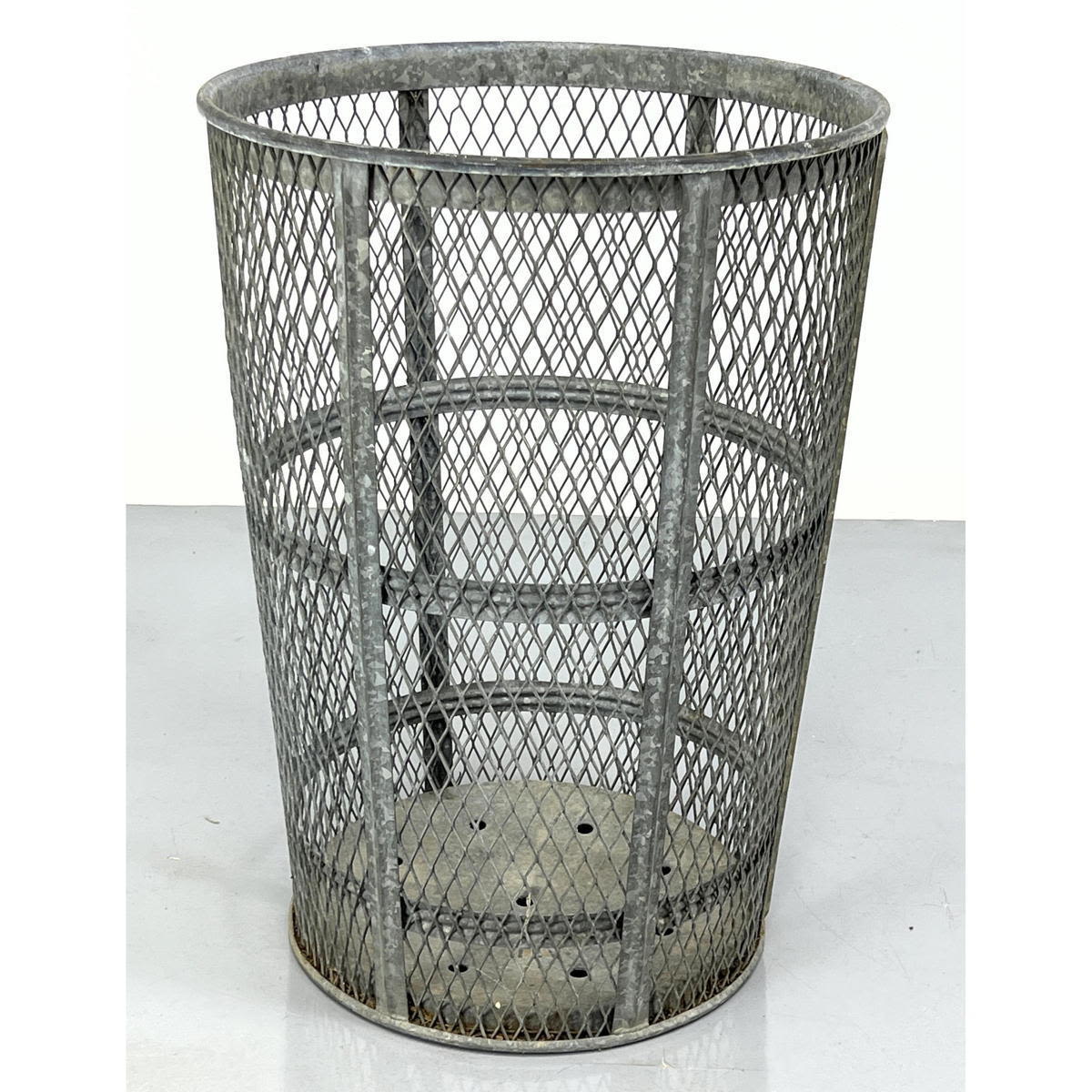 Vintage Wire Mesh Trash Can. Waste