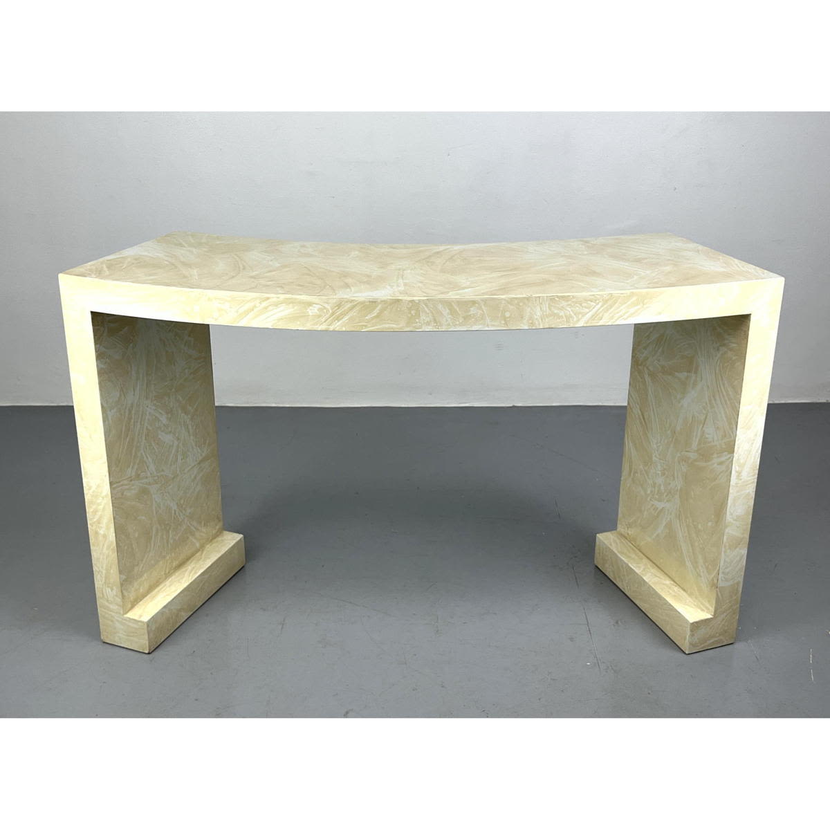 Faux Painted Finish Curved Console 2b8602