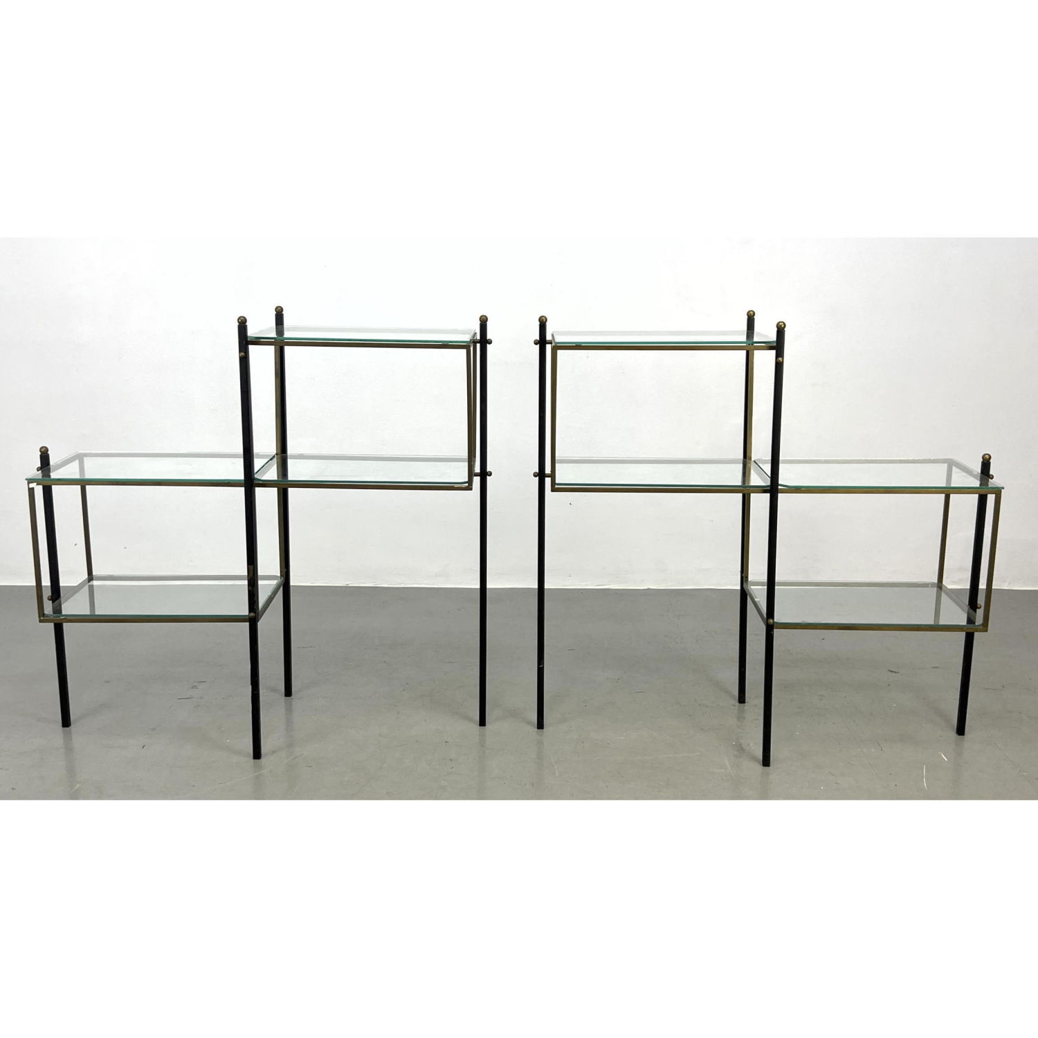 Pr Modern Metal Frame Glass Shelf 2b869f