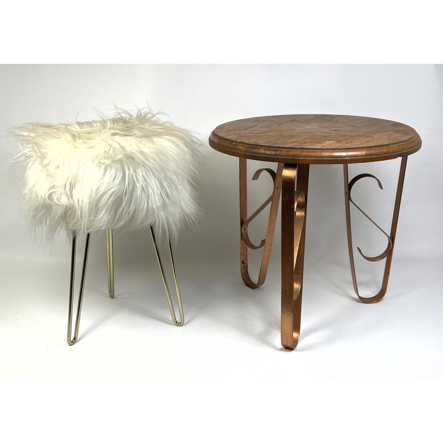 Contemporary Small Table and Shaggy