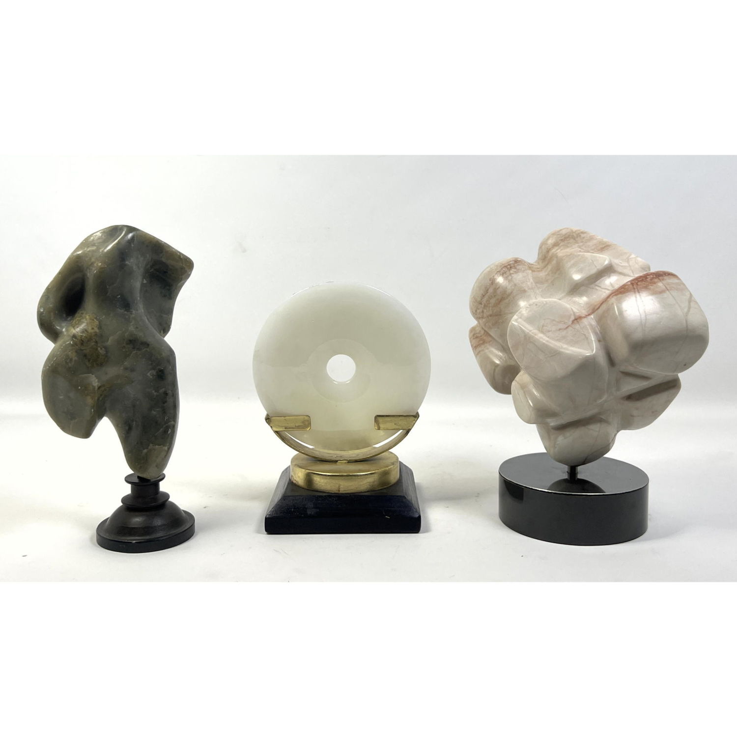 3pcs Stone Marble Table Sculptures.