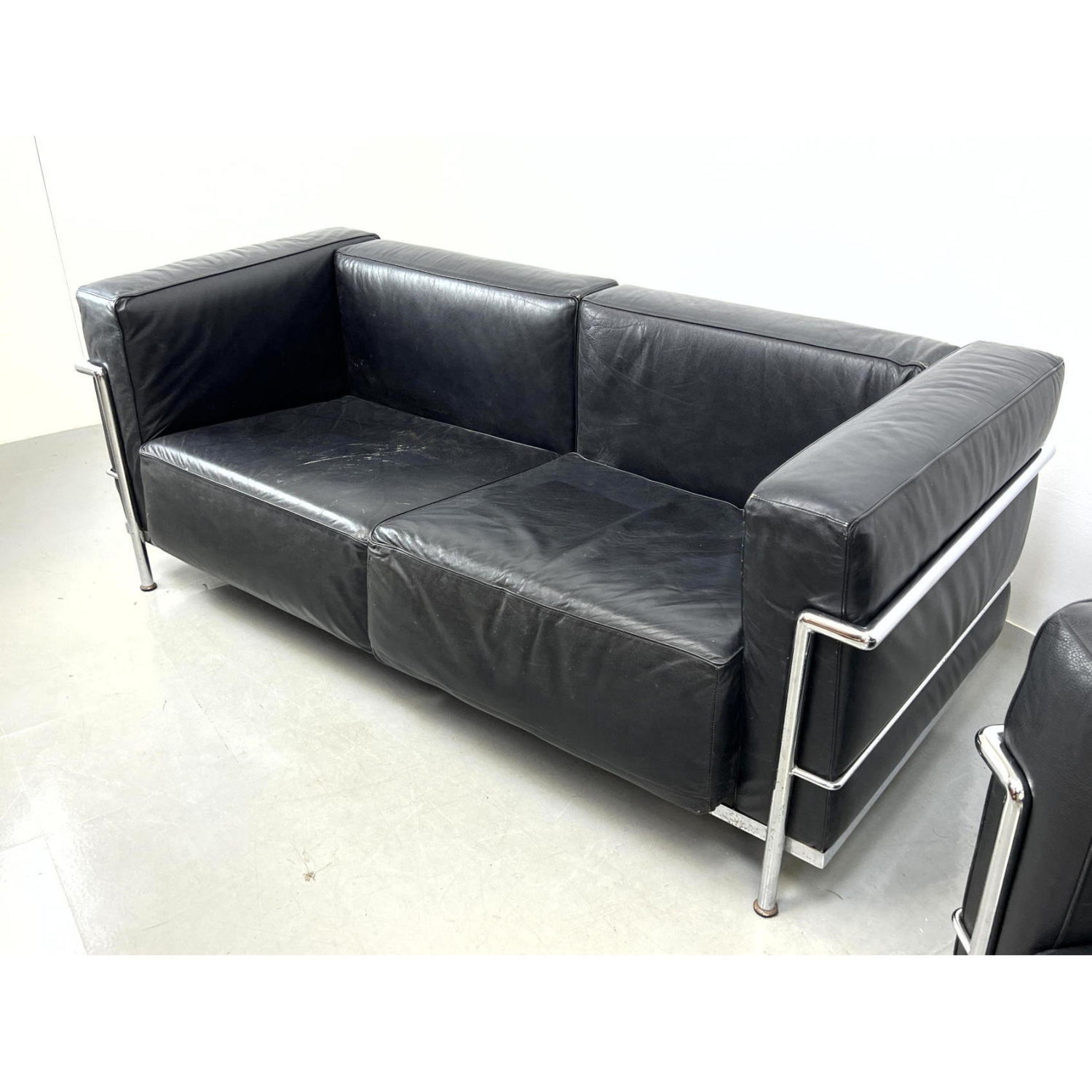 Le Corbusier LC3 style Sofa. Black