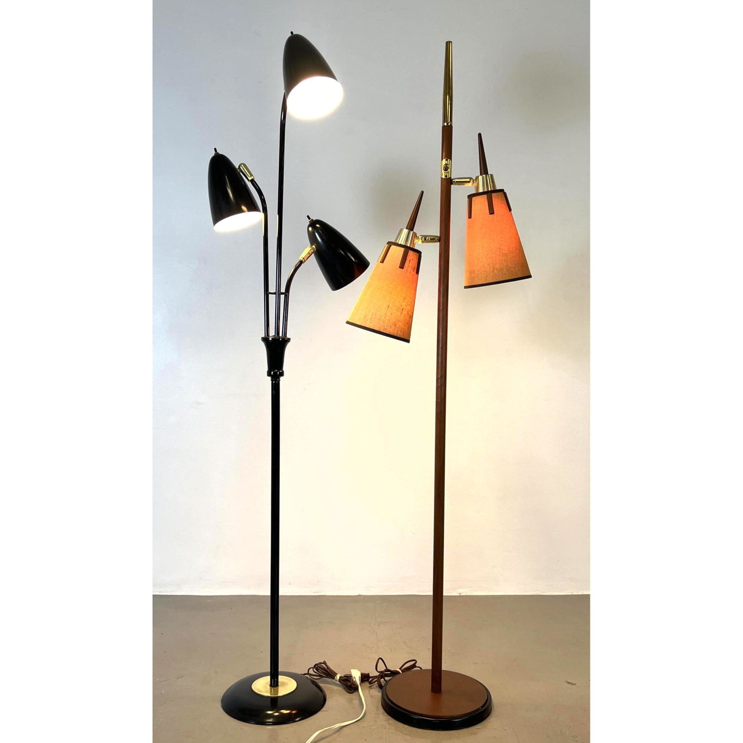 2pc Modernist Floor Lamps. Two