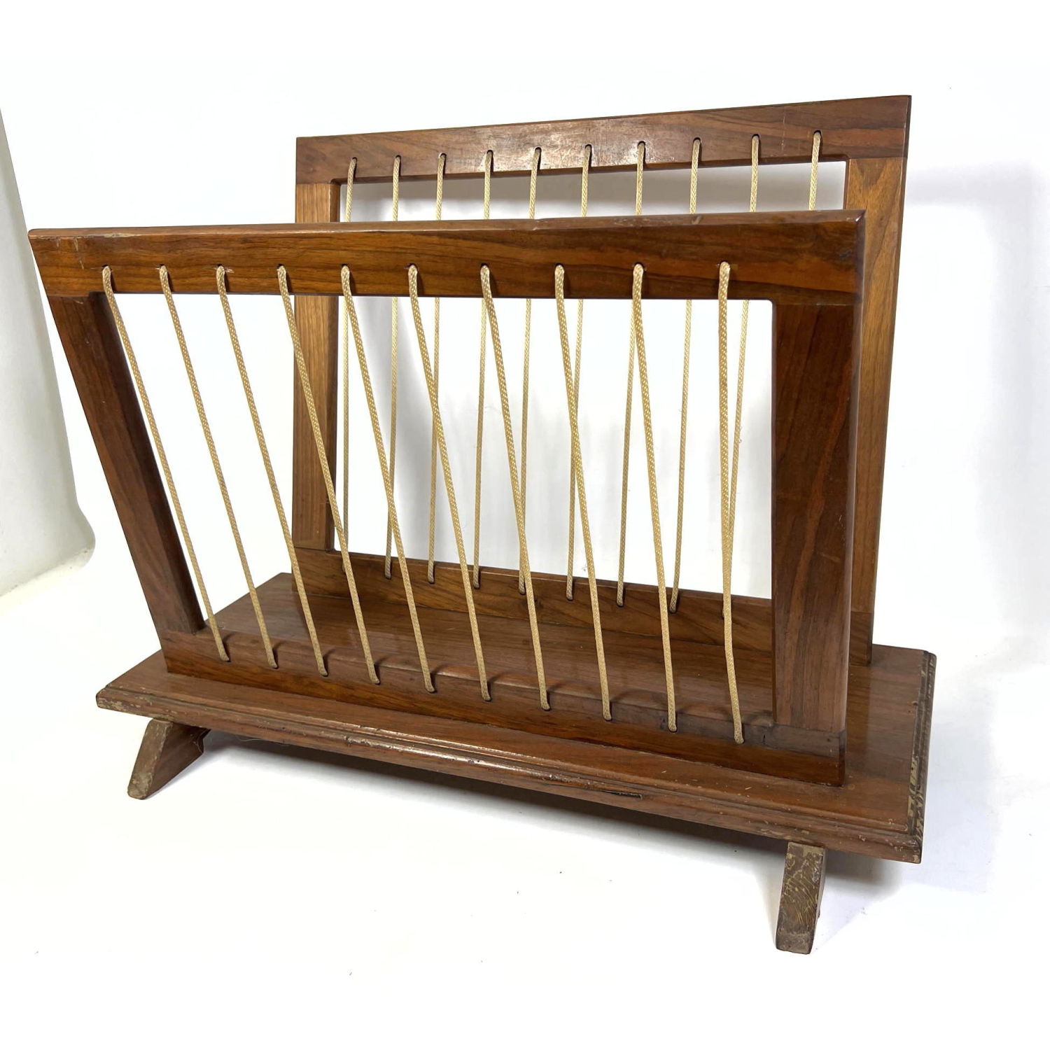 Modernist Wood Magazine Rack String 2b8906