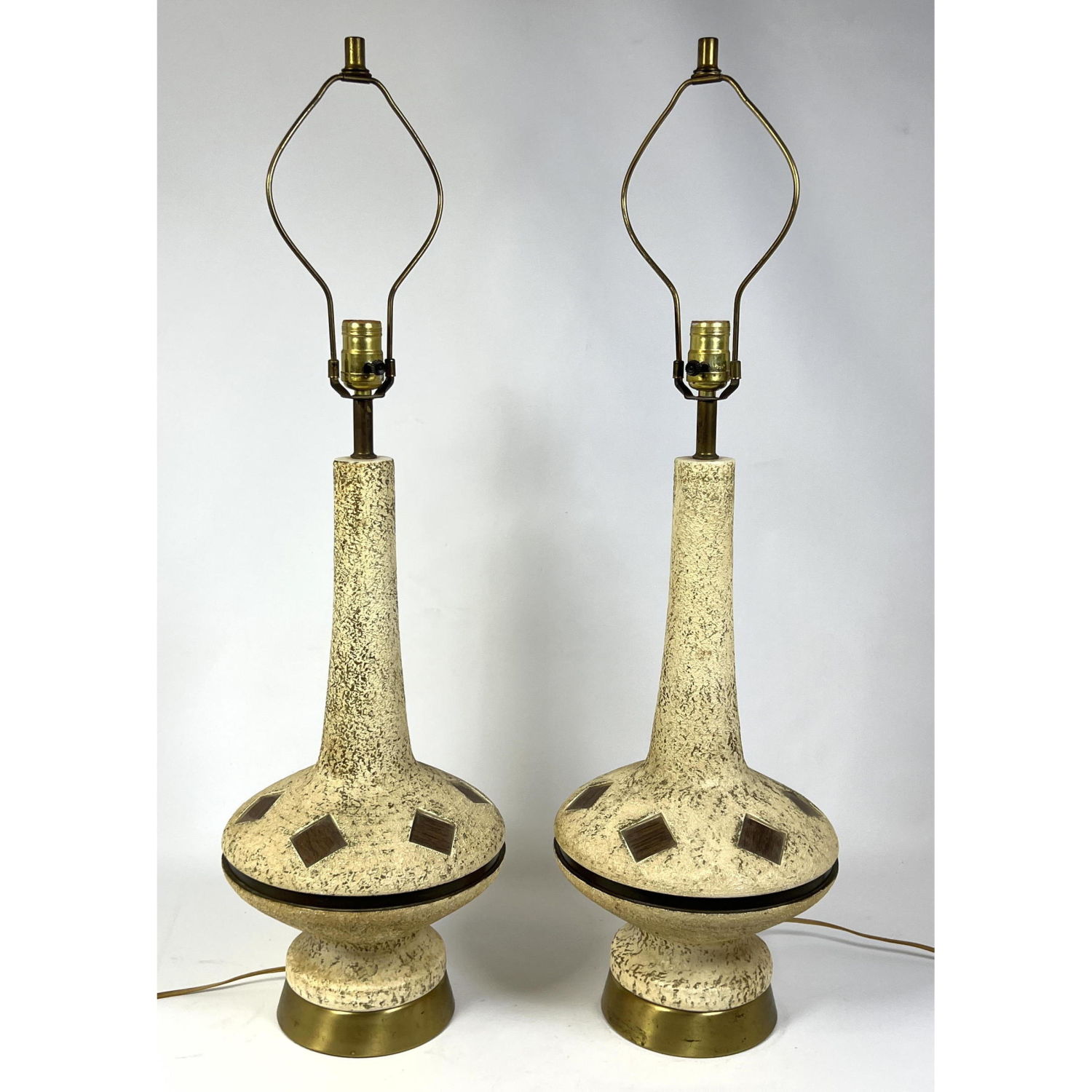 Pr Modernist Plaster Table Lamps  2b8914