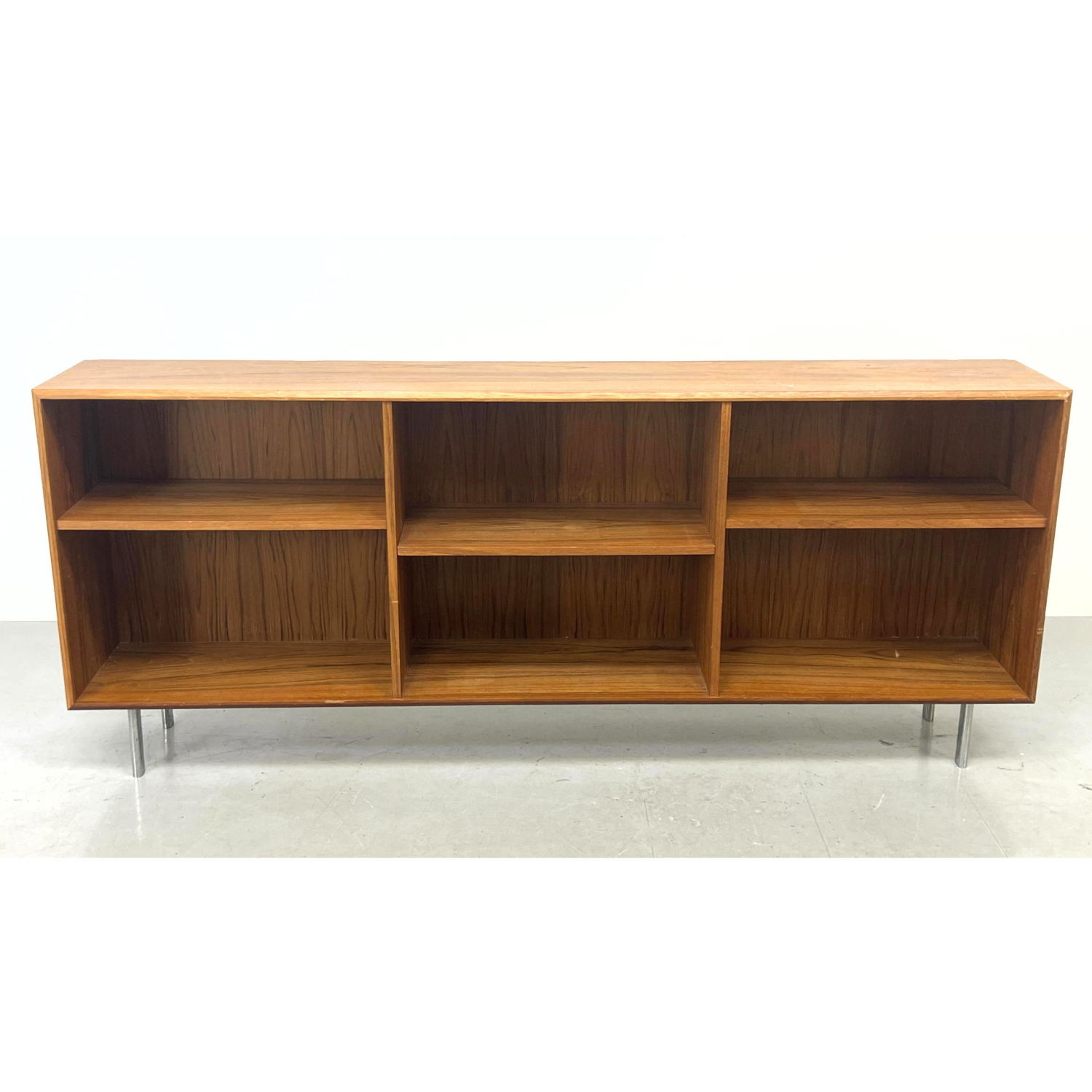 Danish Modern Teak Bookcase Low