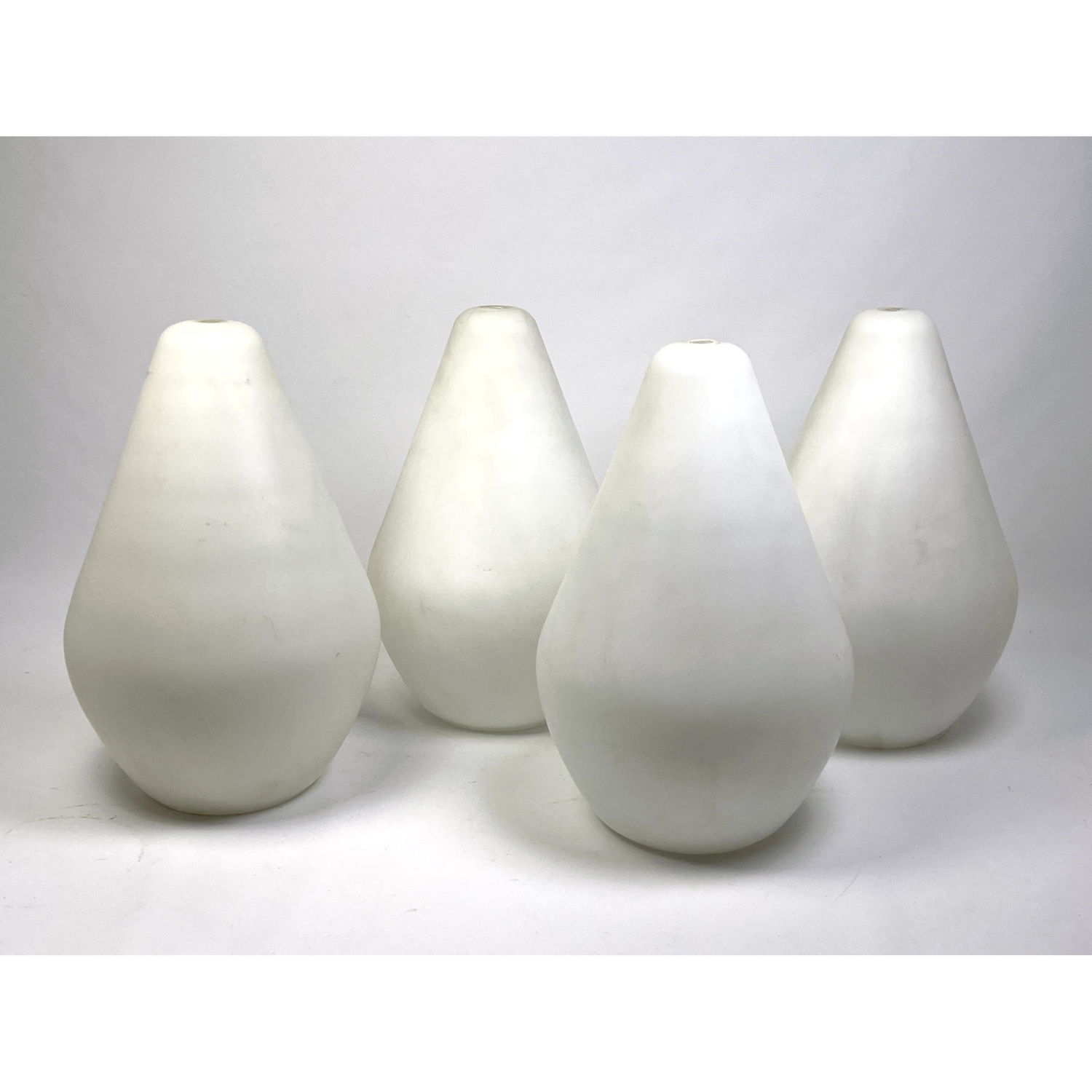 Set 4 Frosted White Glass Shades  2b898c