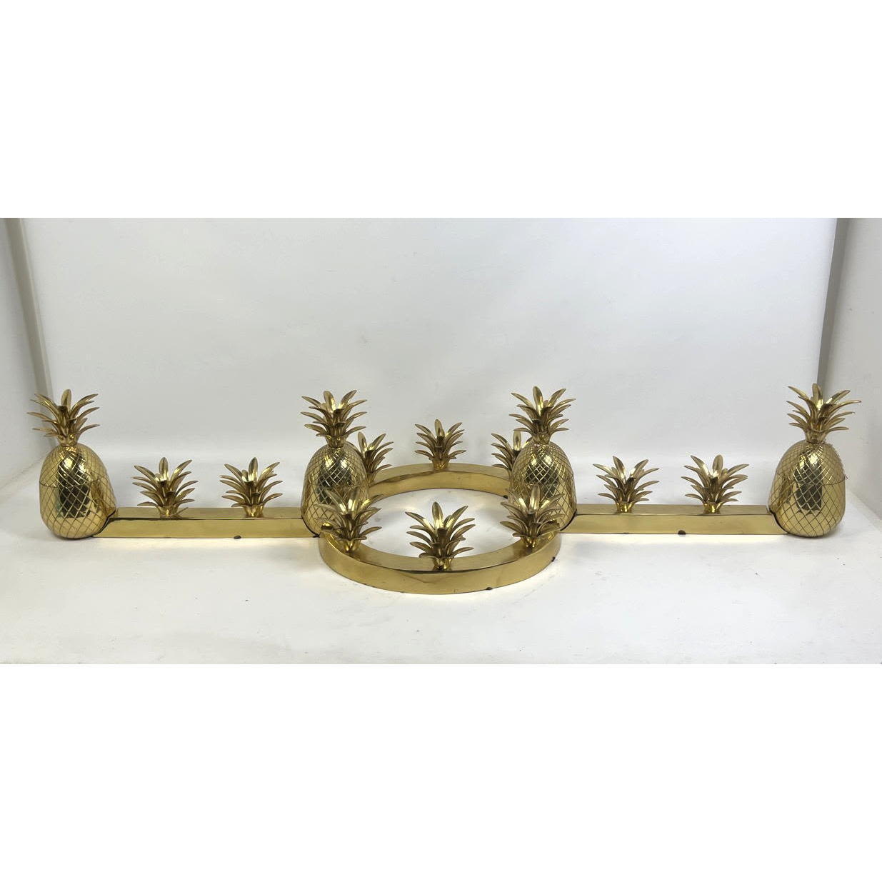 8pc Brass Pineapple and Floral