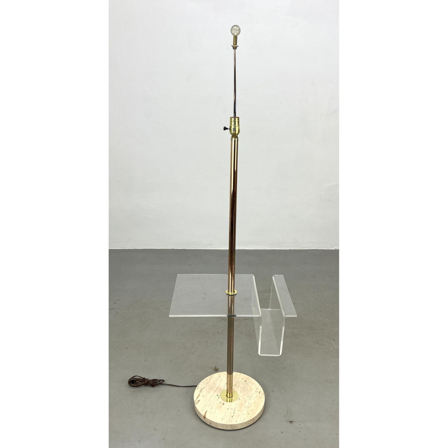 Brass and Lucite Floor Lamp Magazine 2b89bc