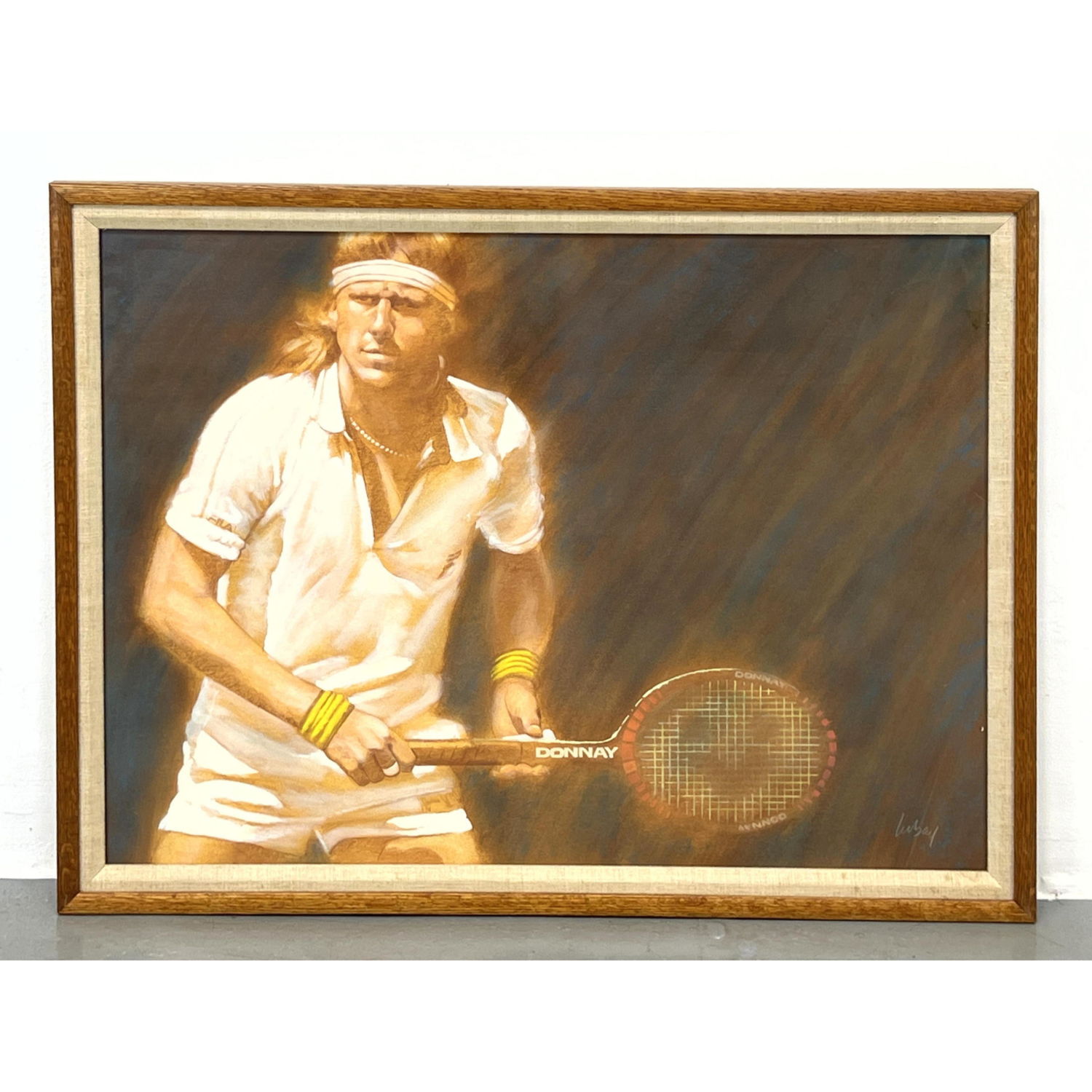 Signed LUBAY Pastel Painting BJORN BORG.