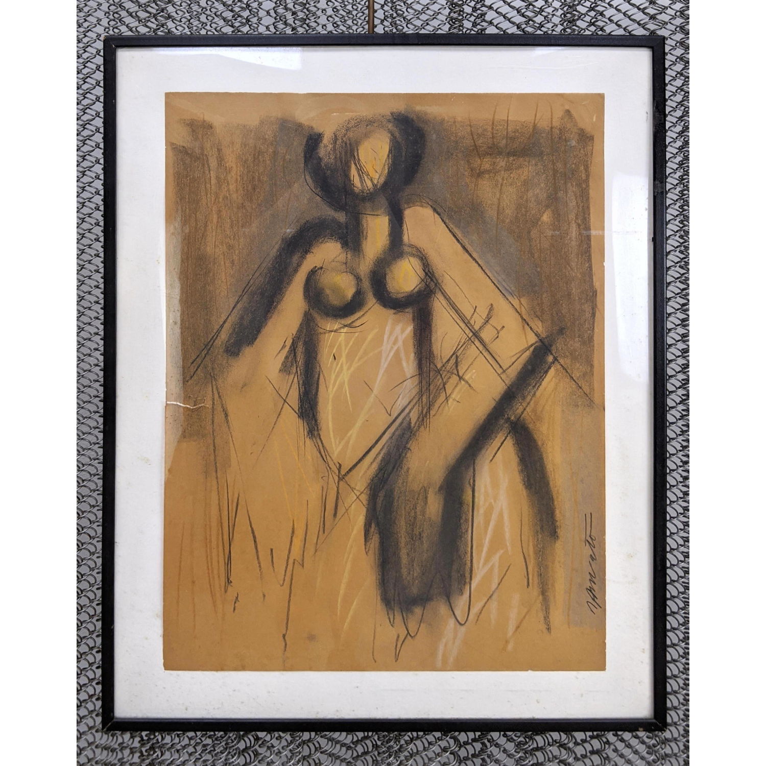 GEORGE D AMATO Signed Charcoal 2b8a25