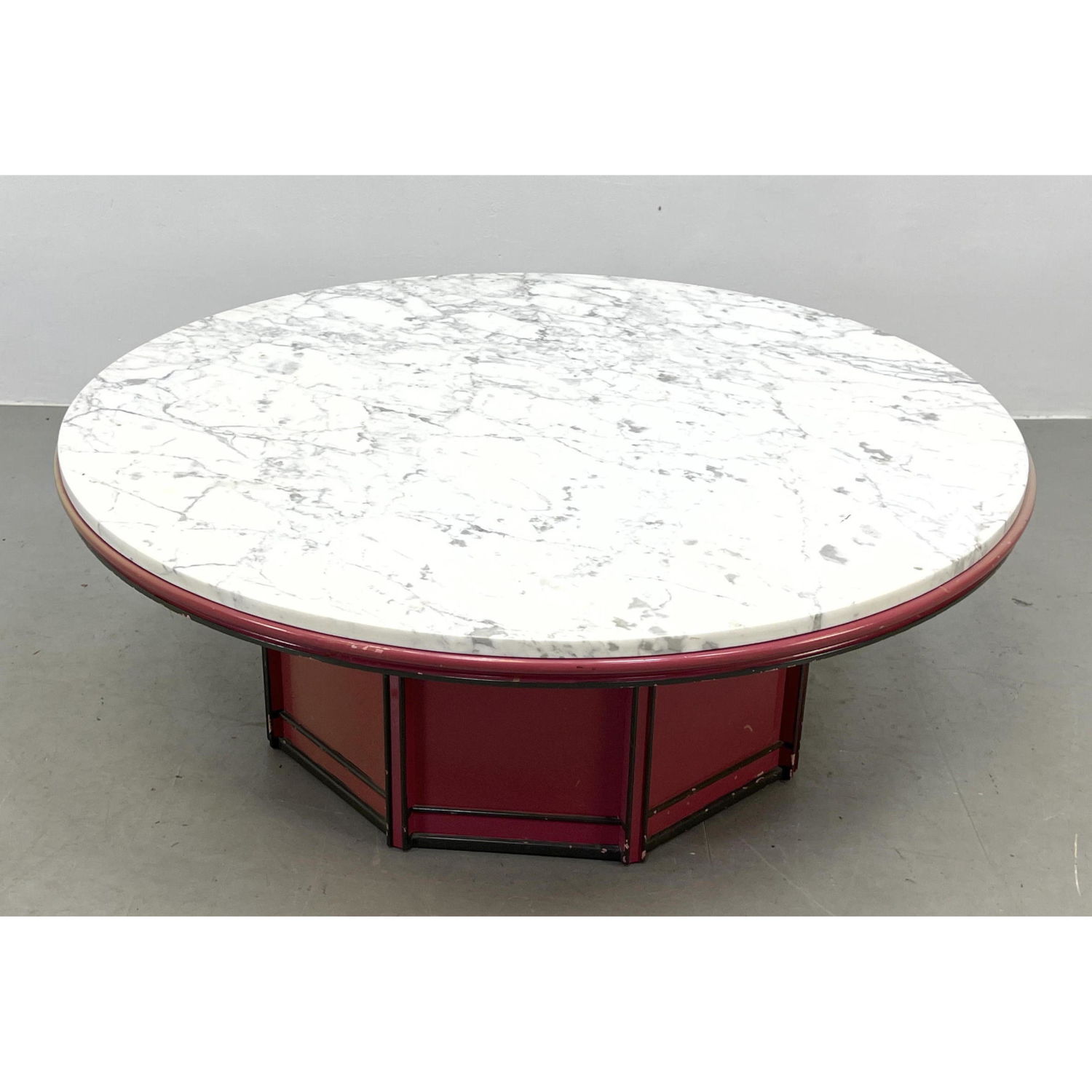 Round Marble Top Coffee Cocktail